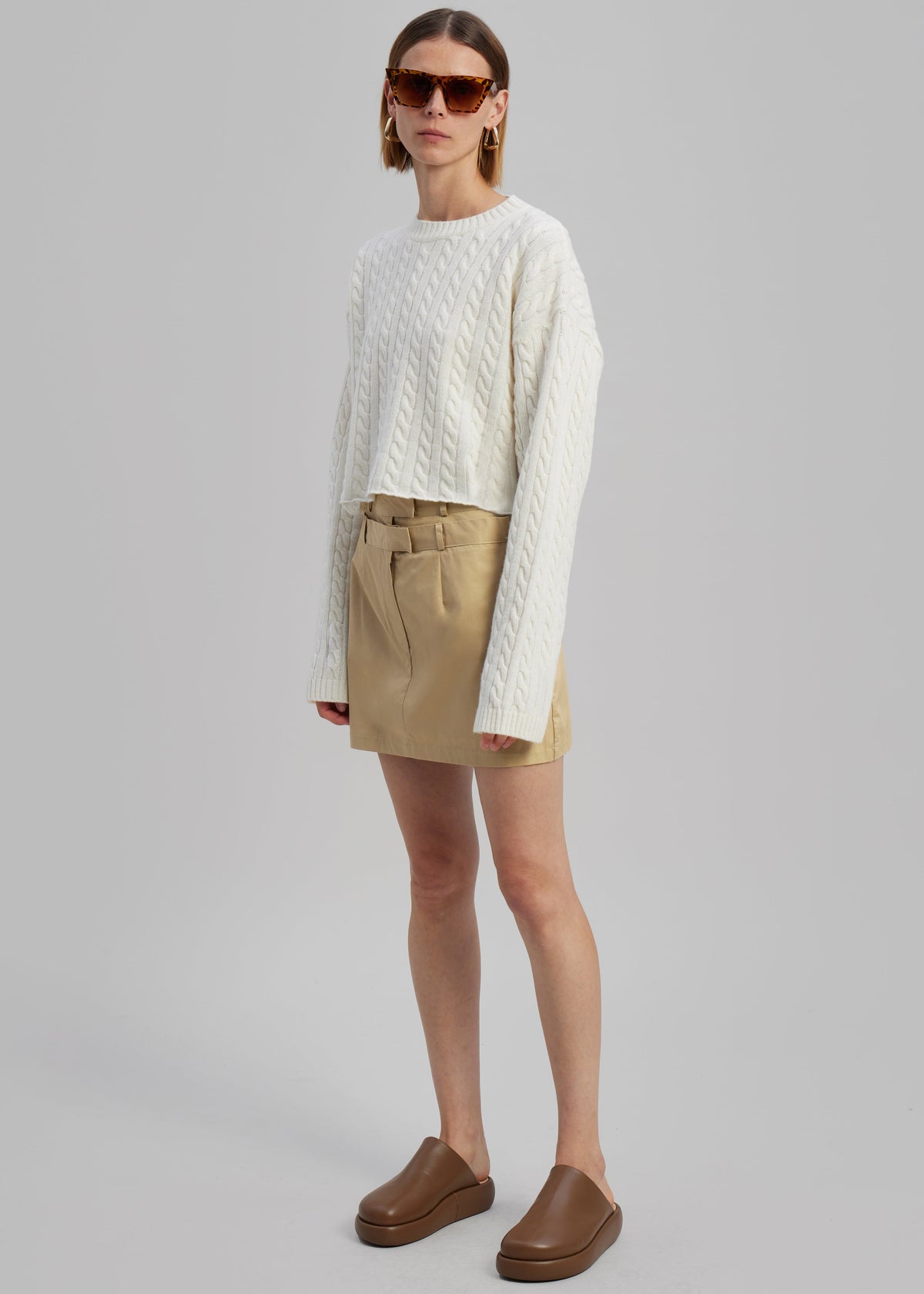Anita Mini Skirt - Tan - 6
