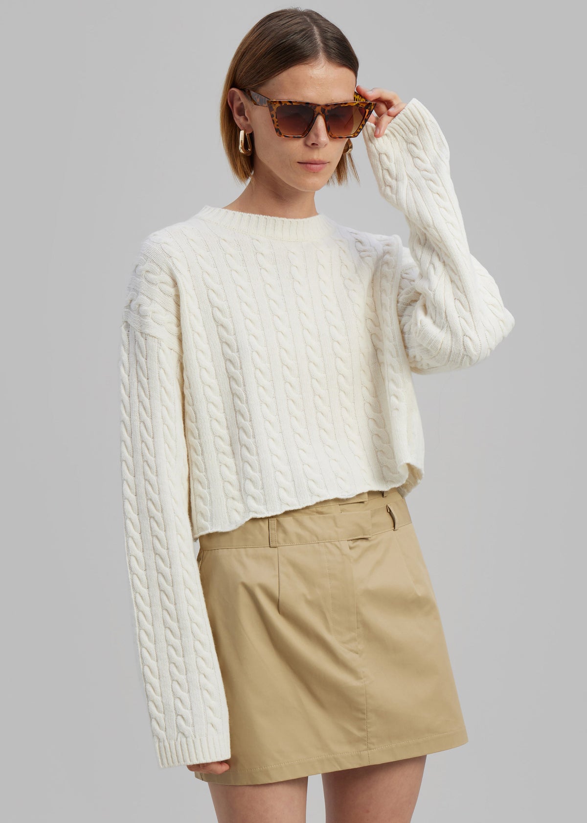 Anita Mini Skirt - Tan - 2