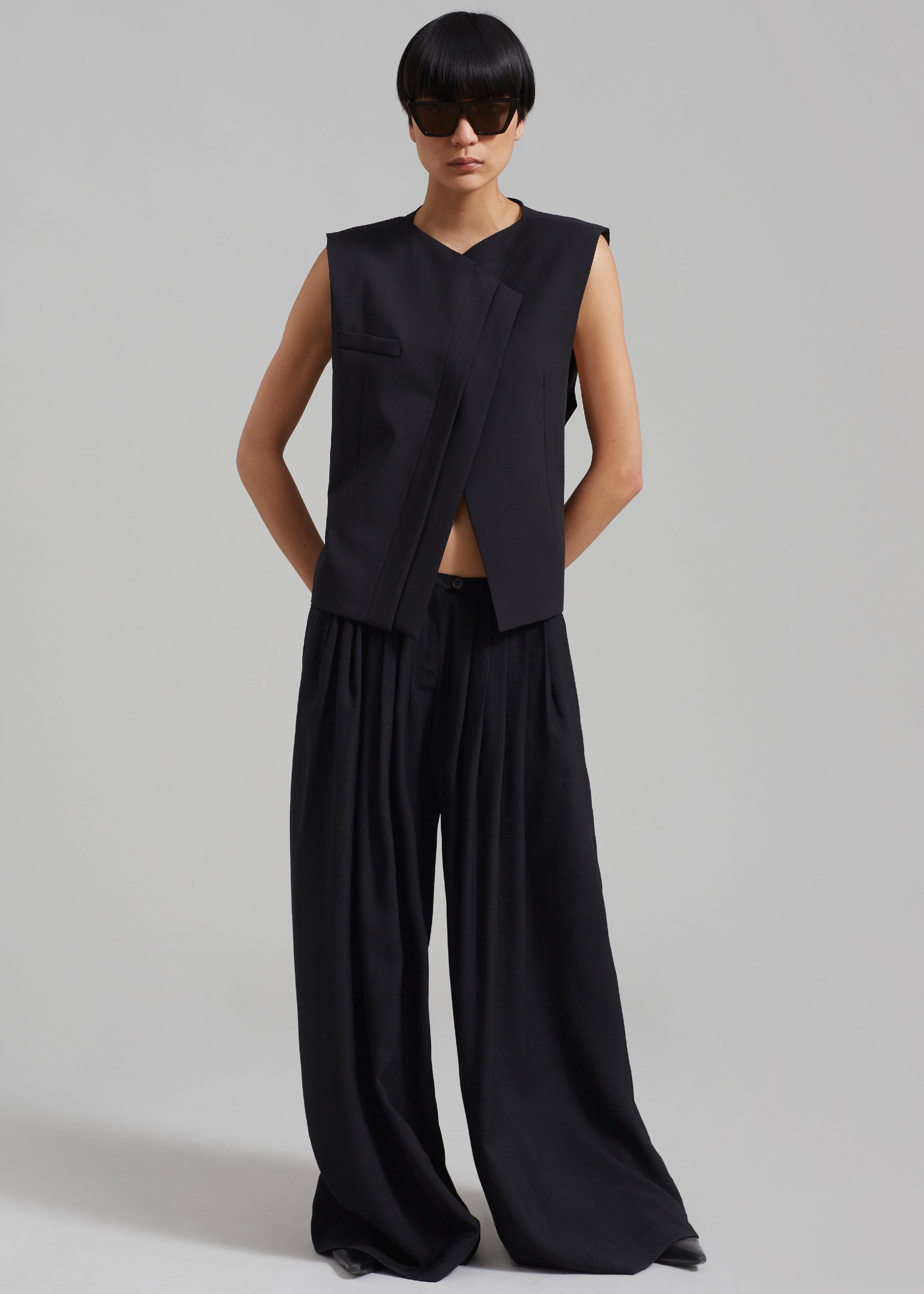 Shop the look image for Ashton Cross Vest - Black