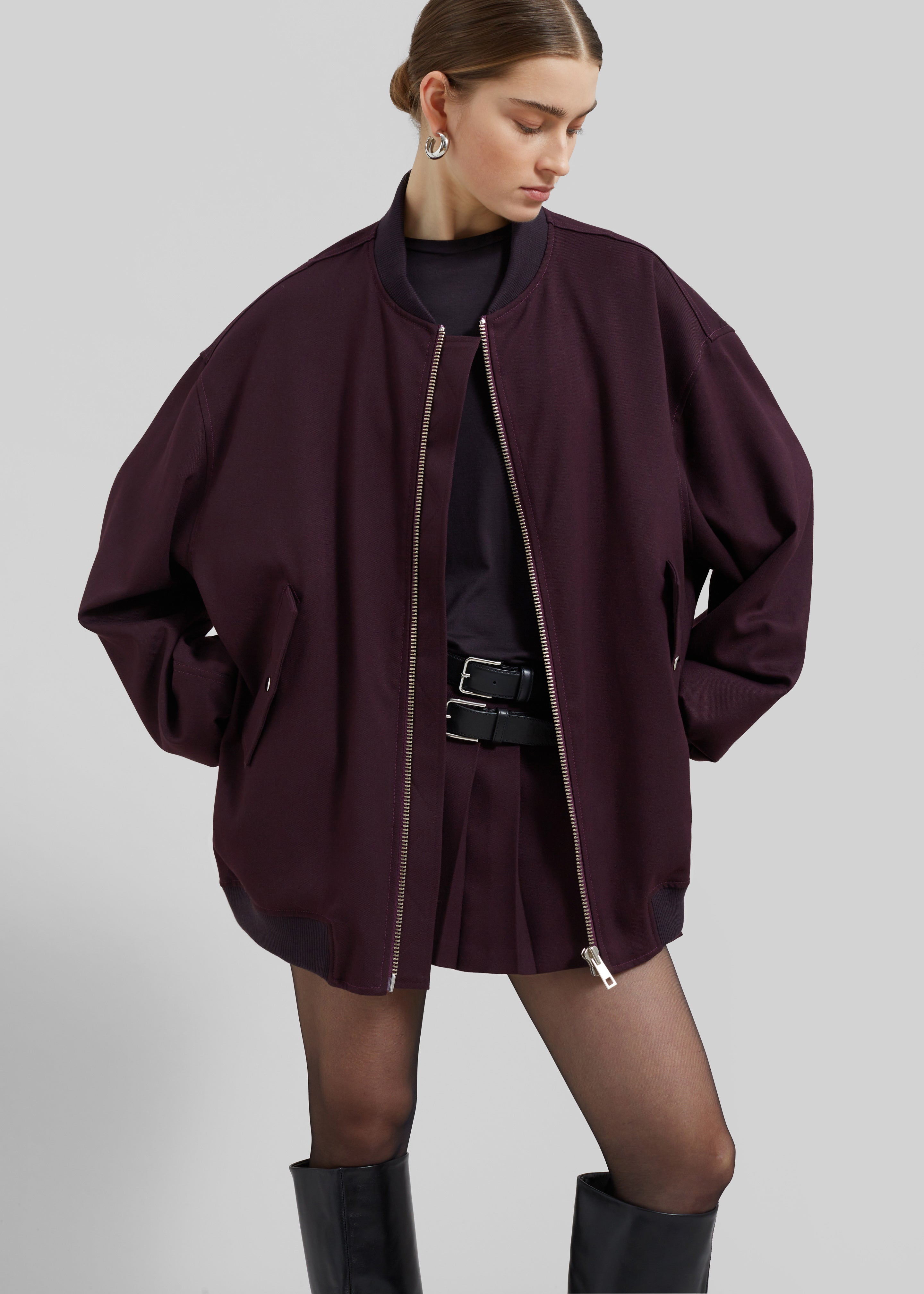 Astra Bomber Jacket - Burgundy - 2