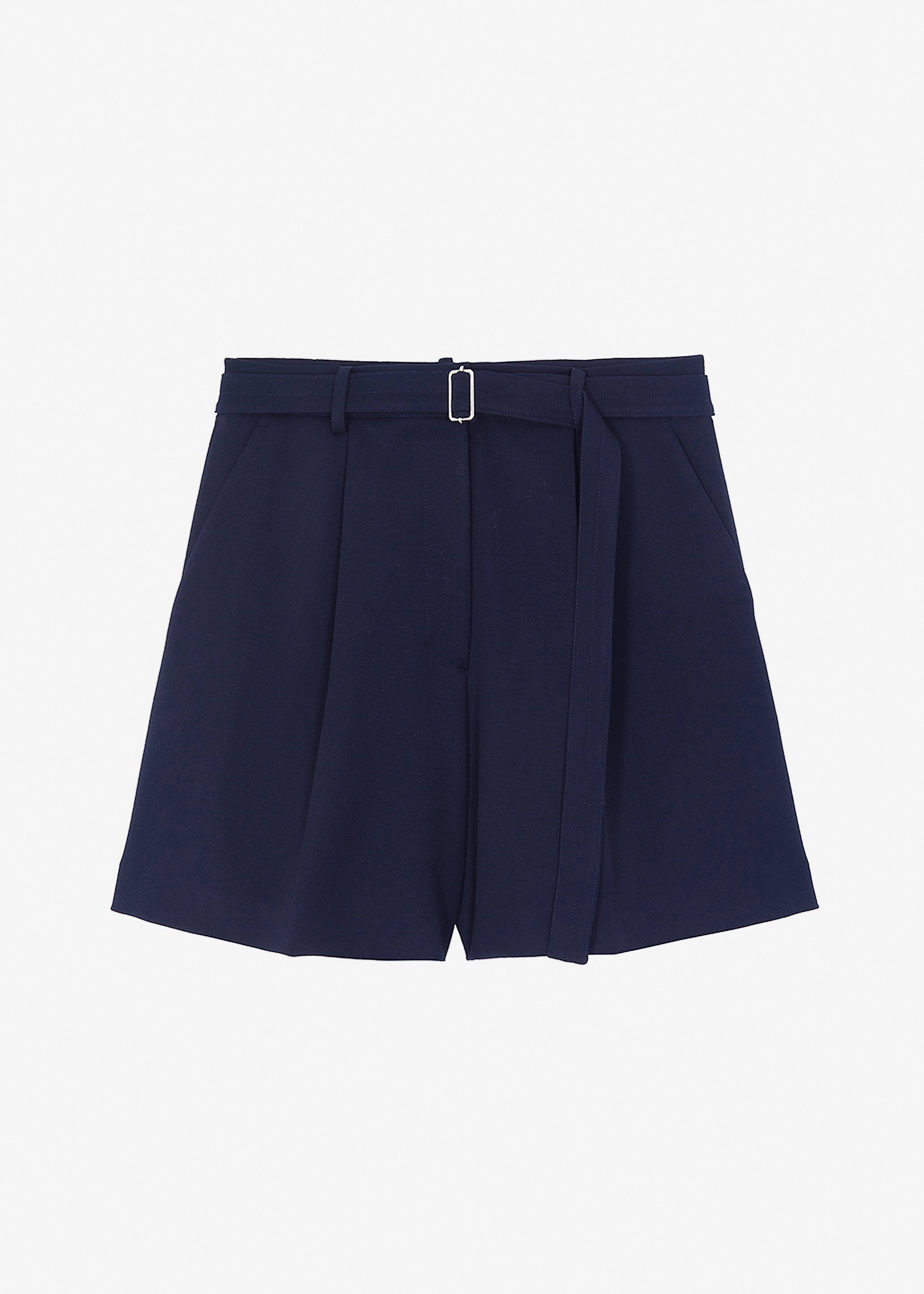Avalon Belted Shorts - Navy - 12