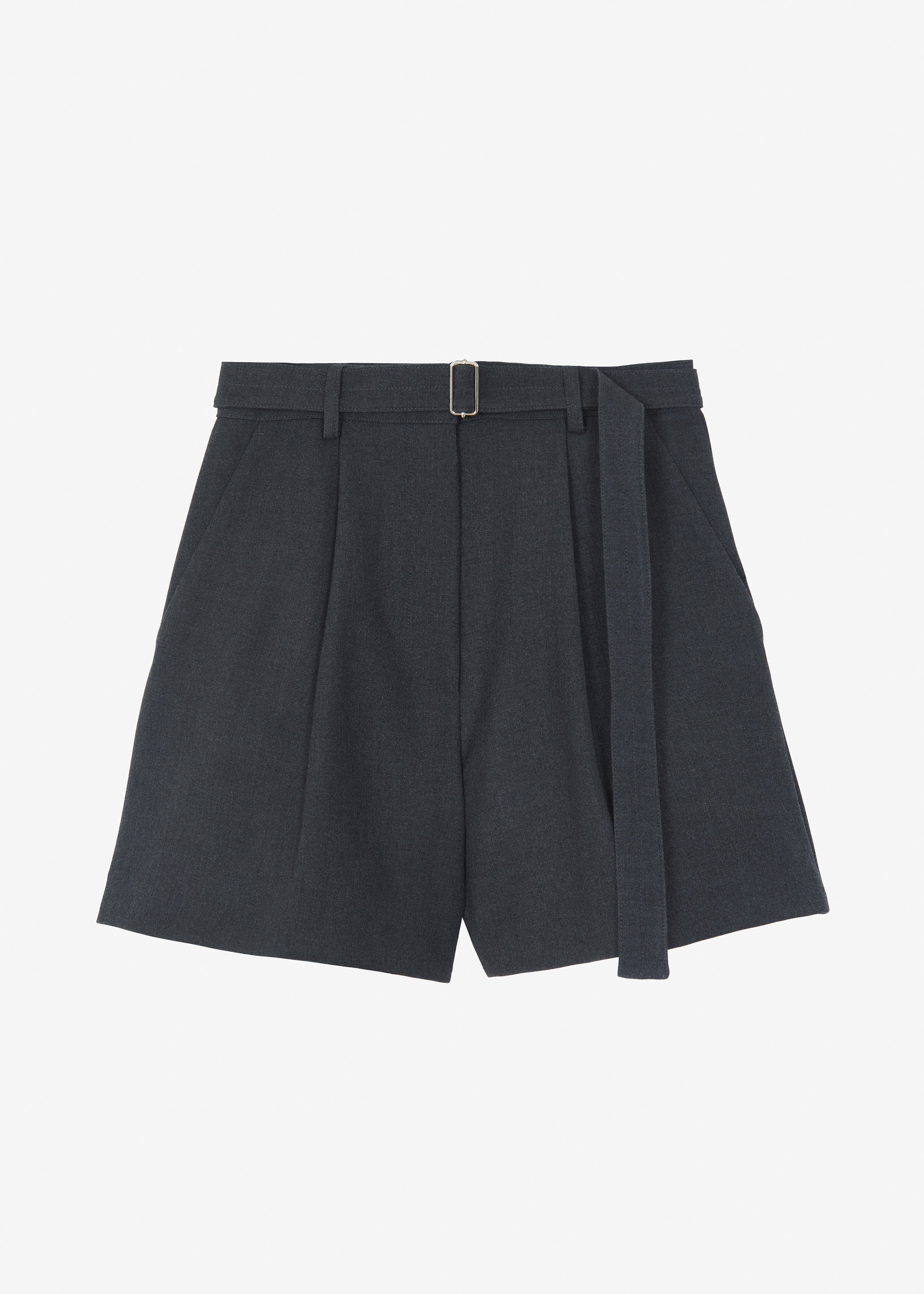 Avalon Belted Shorts - Charcoal - 9