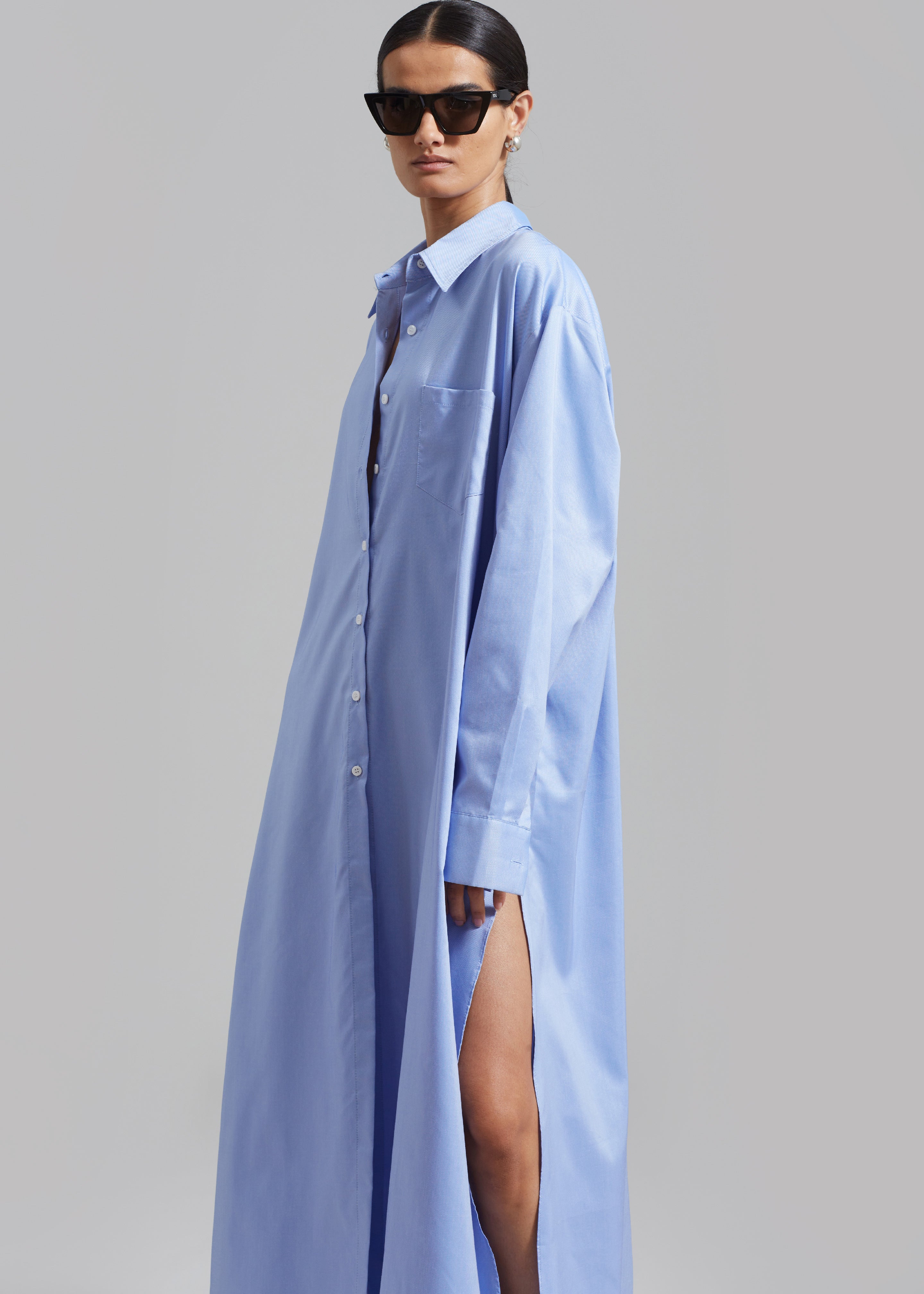 Avery Shirt Dress - Blue - 6