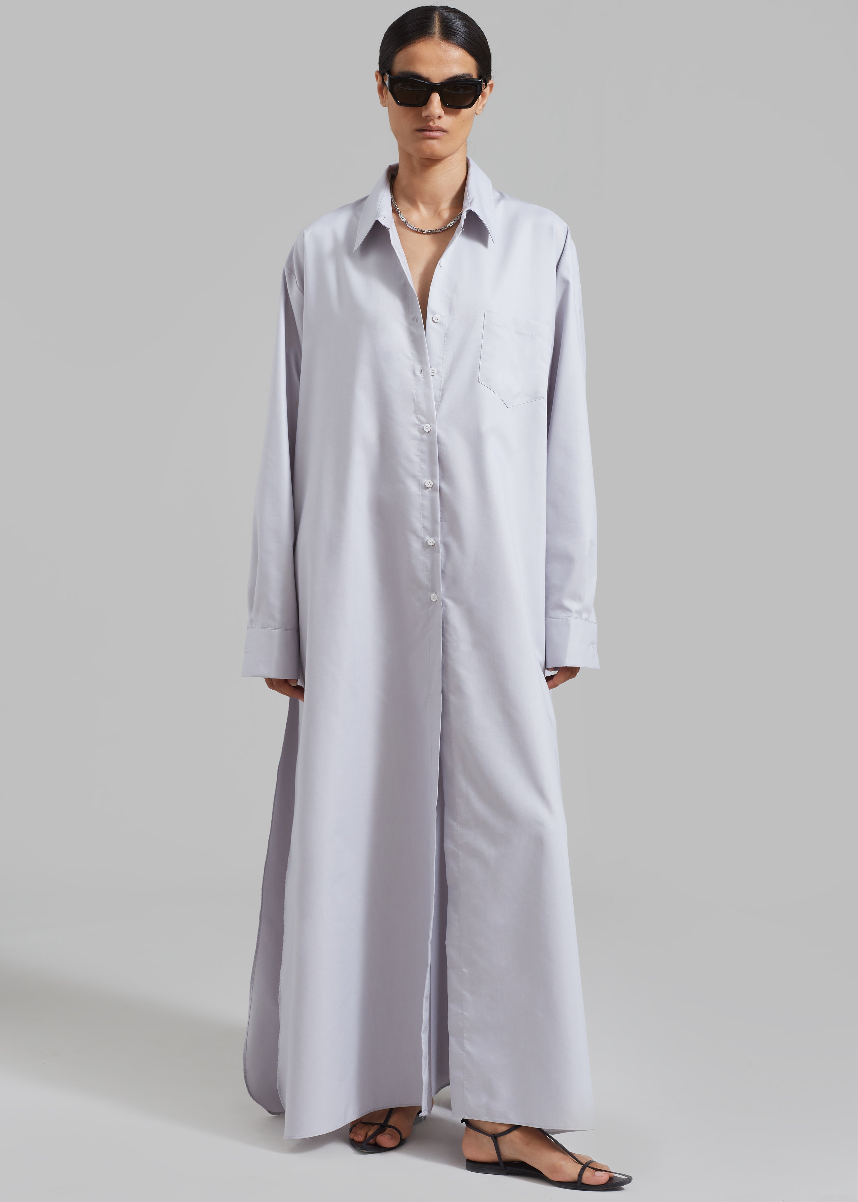 Avery Shirt Dress - Grey - 4