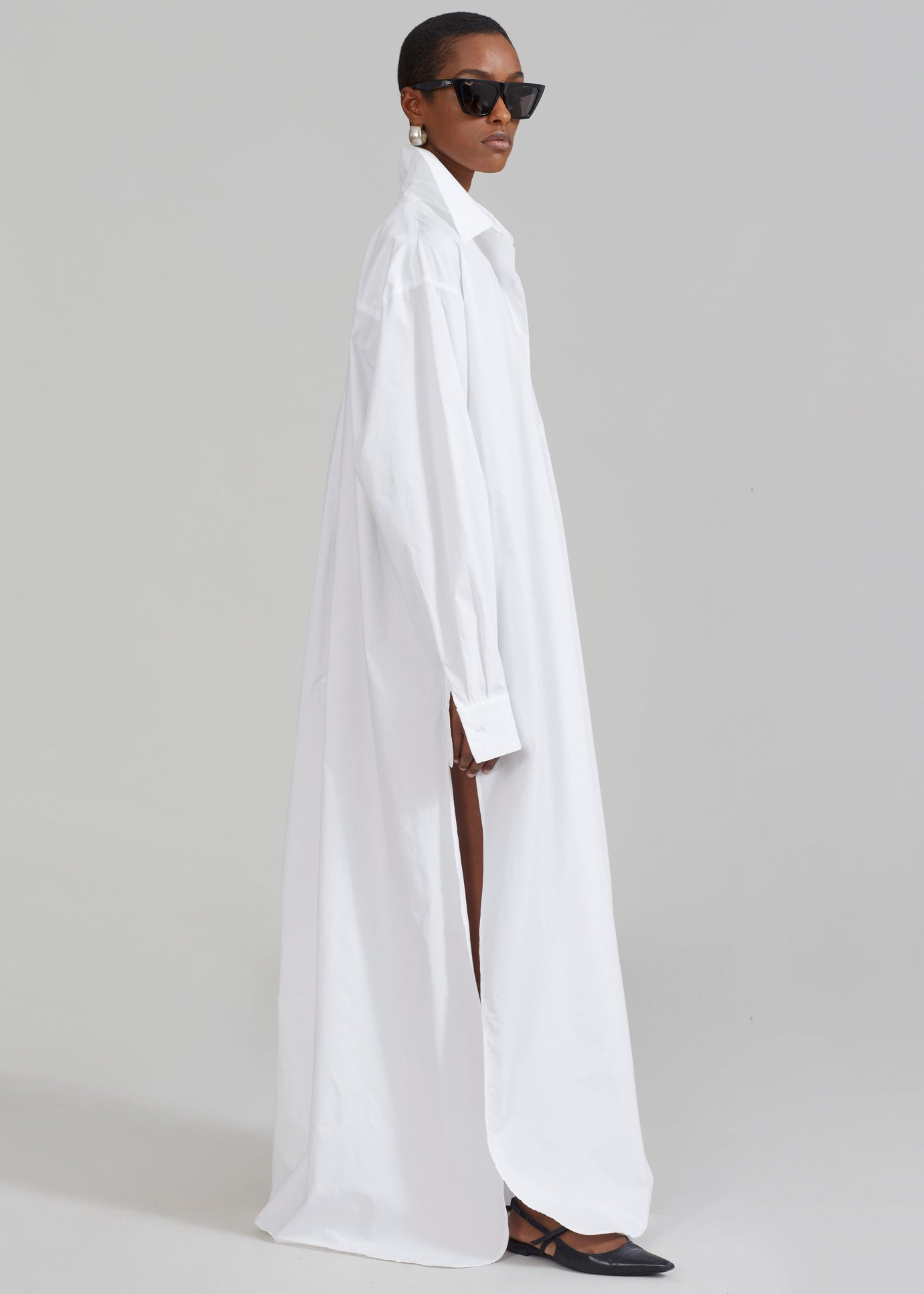 Avery Shirt Dress - White