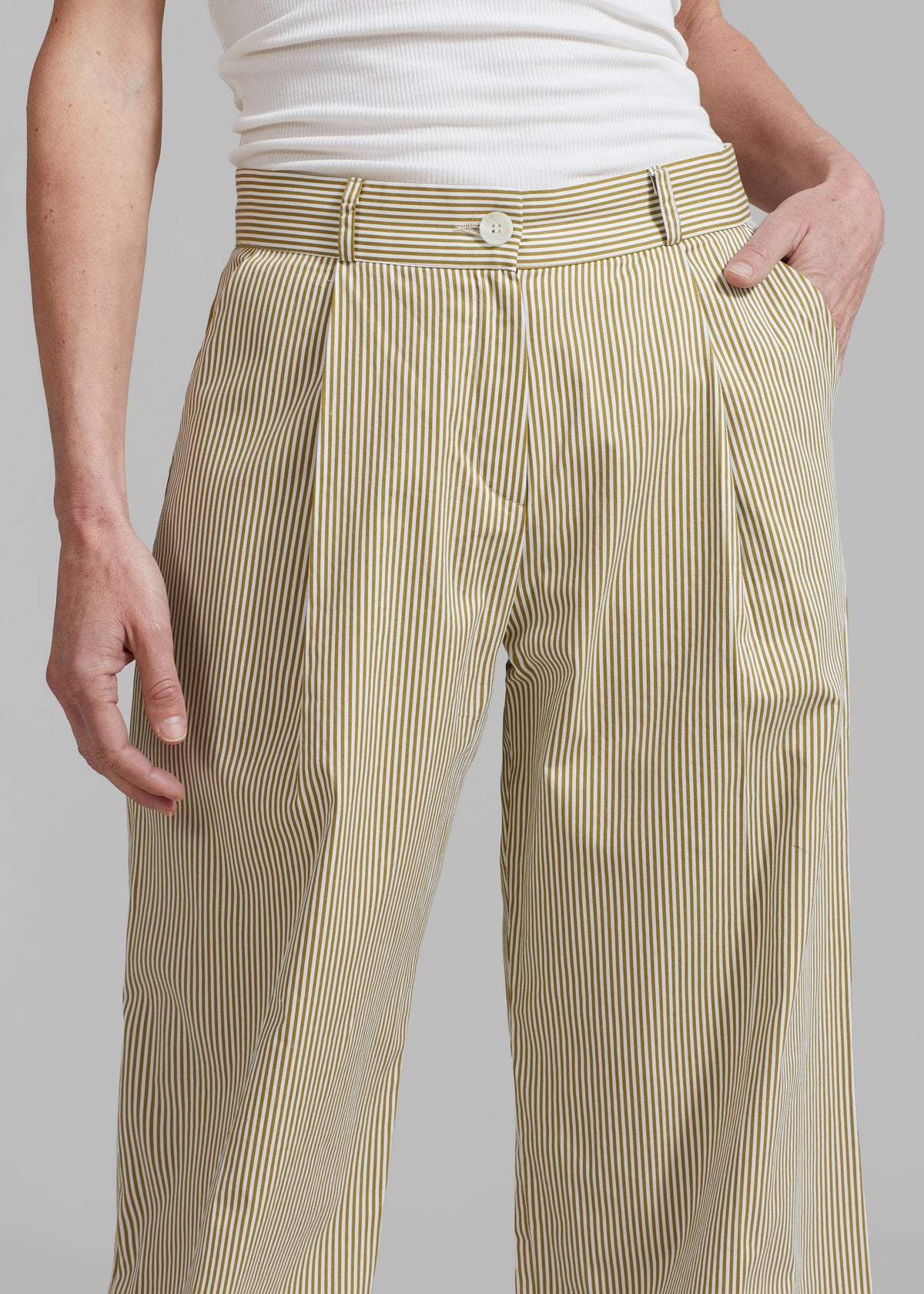 Addison Pants - Khaki Stripe - 3