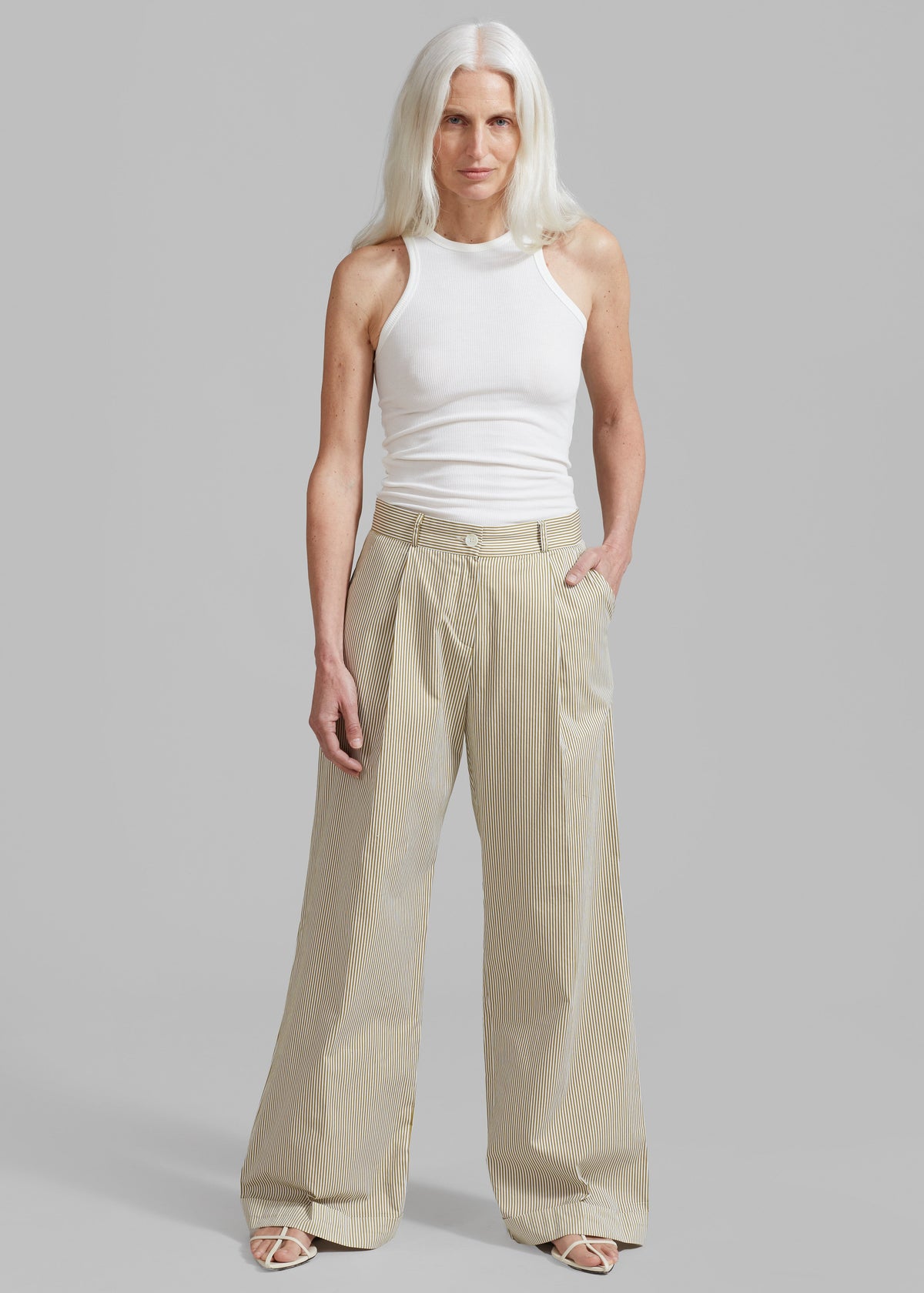 Addison Pants - Khaki Stripe - 6