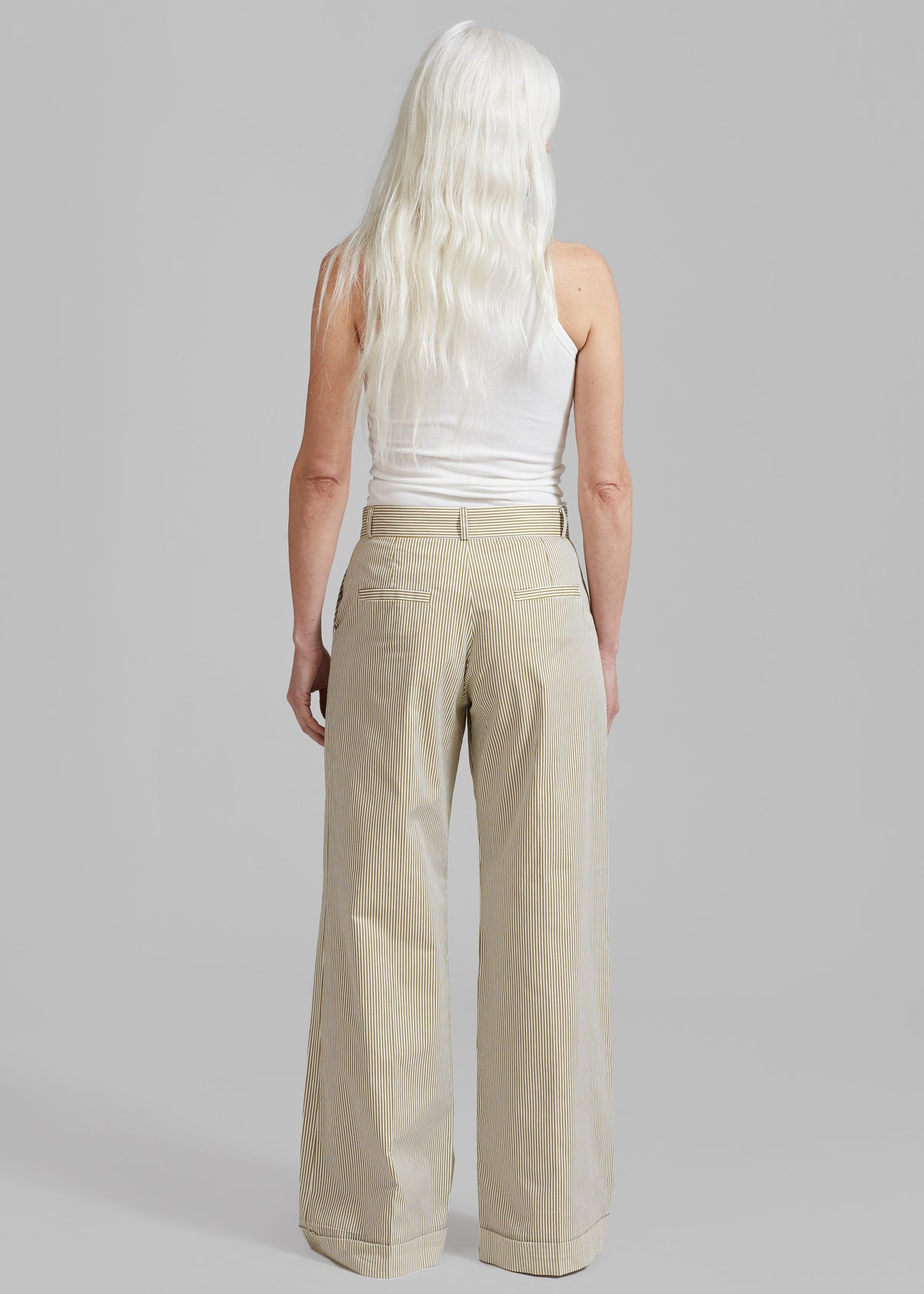 Addison Pants - Khaki Stripe - 8