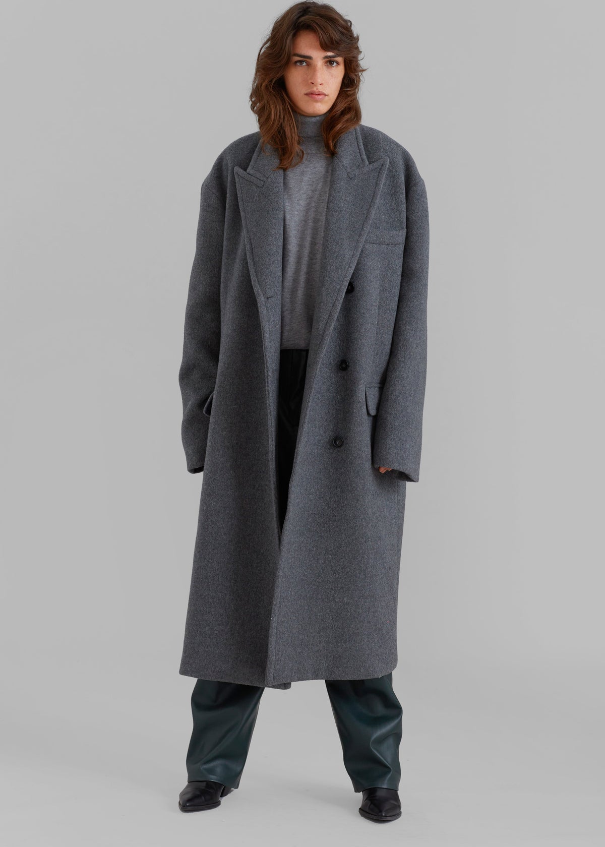 Anya Oversized Coat - Charcoal - 6