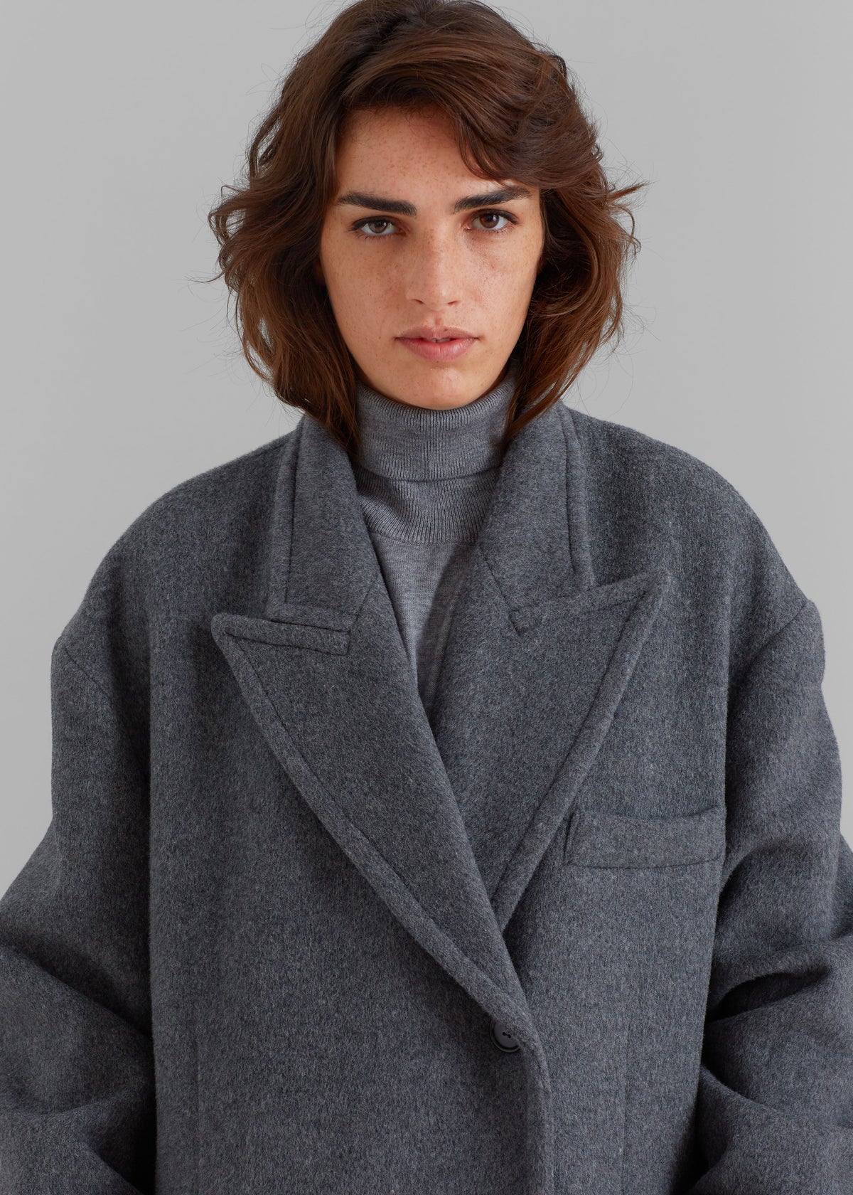 Anya Oversized Coat - Charcoal - 8