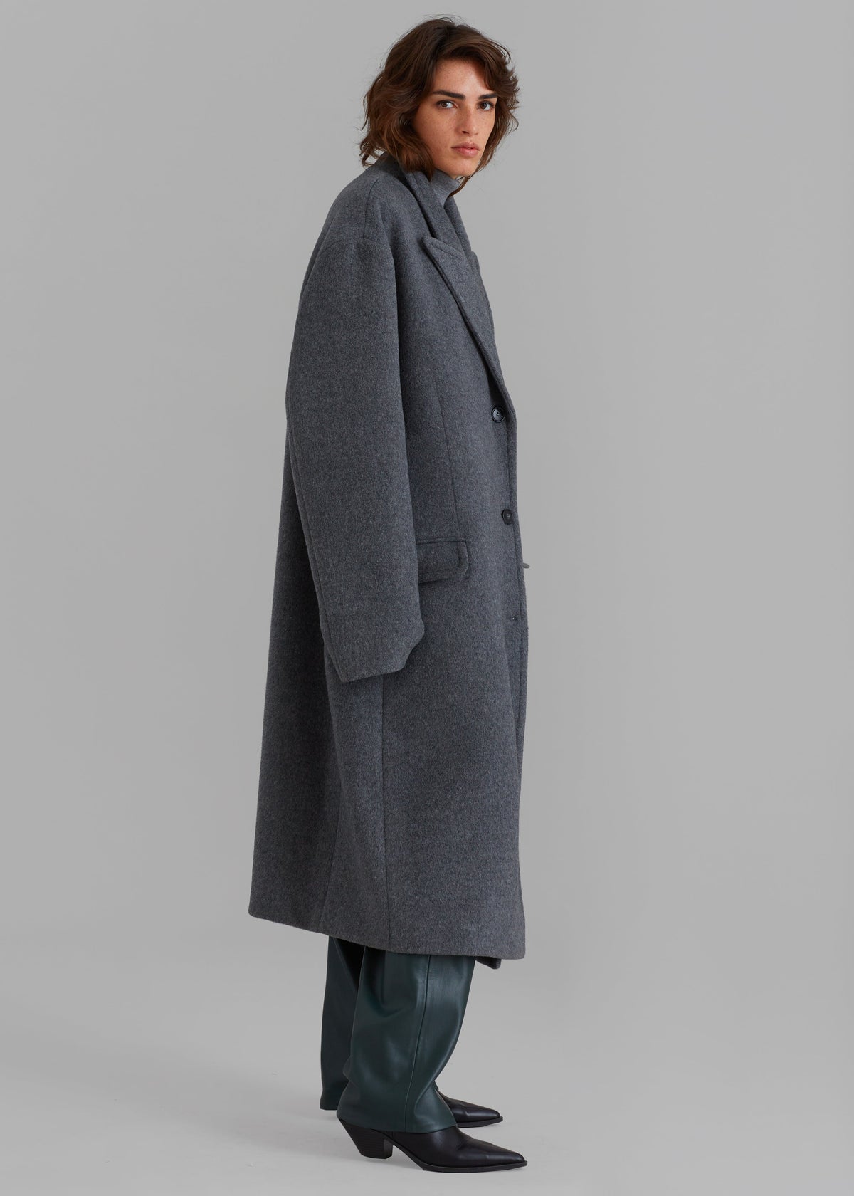 Anya Oversized Coat - Charcoal - 7