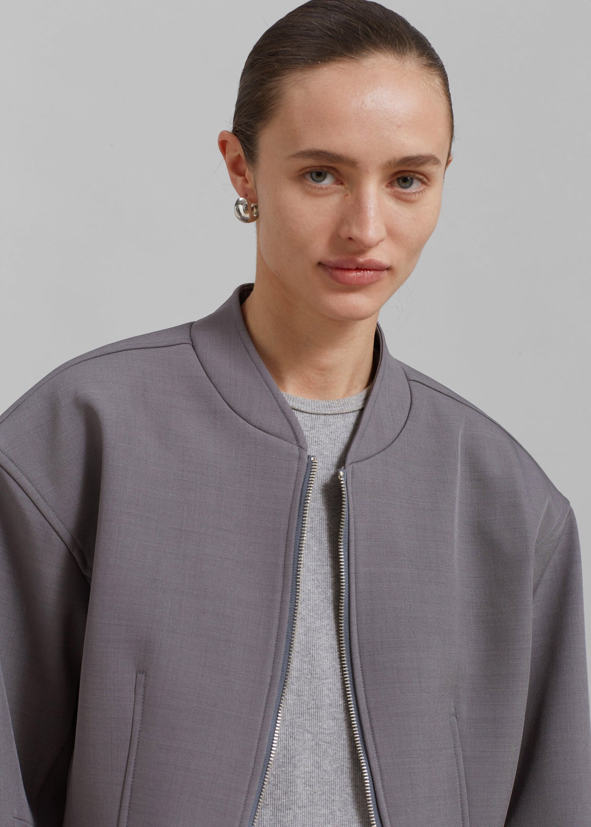Banks Cropped Jacket - Grey - 6