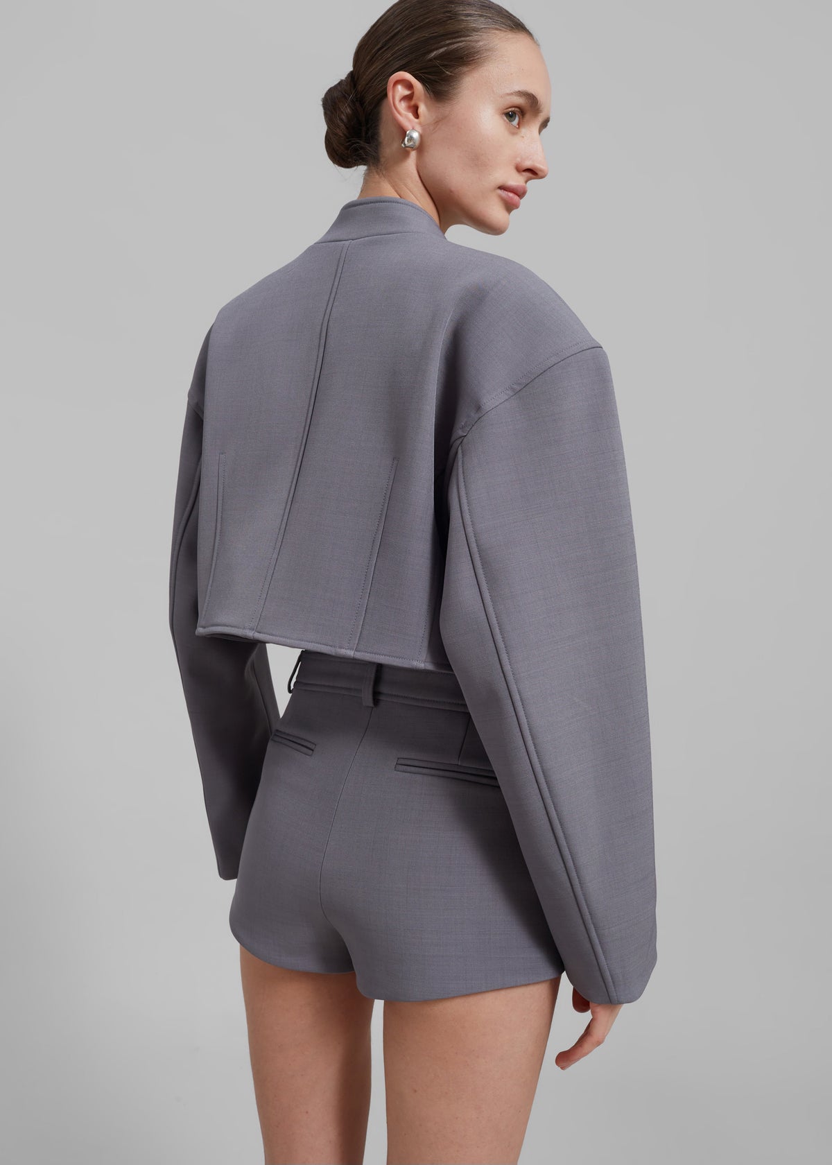 Banks Cropped Jacket - Grey - 8