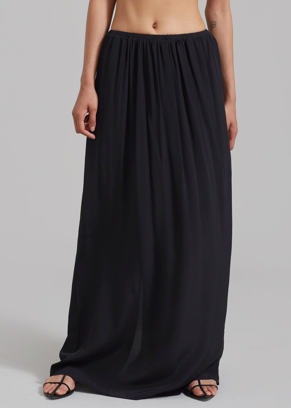 Beare Park Silk Elastic Waist Skirt - Black - 5