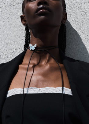 Beaufille Papillon Necklace - Black/Silver