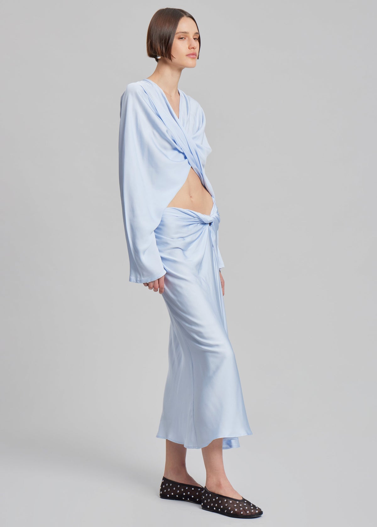 Beaufille Twist Blouse - Powder Blue - 5