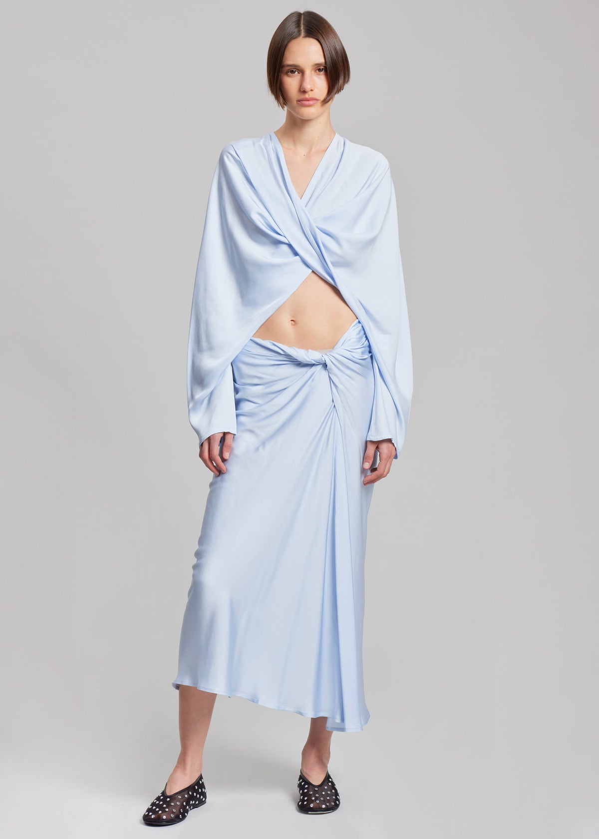 Beaufille Twist Blouse - Powder Blue - 3