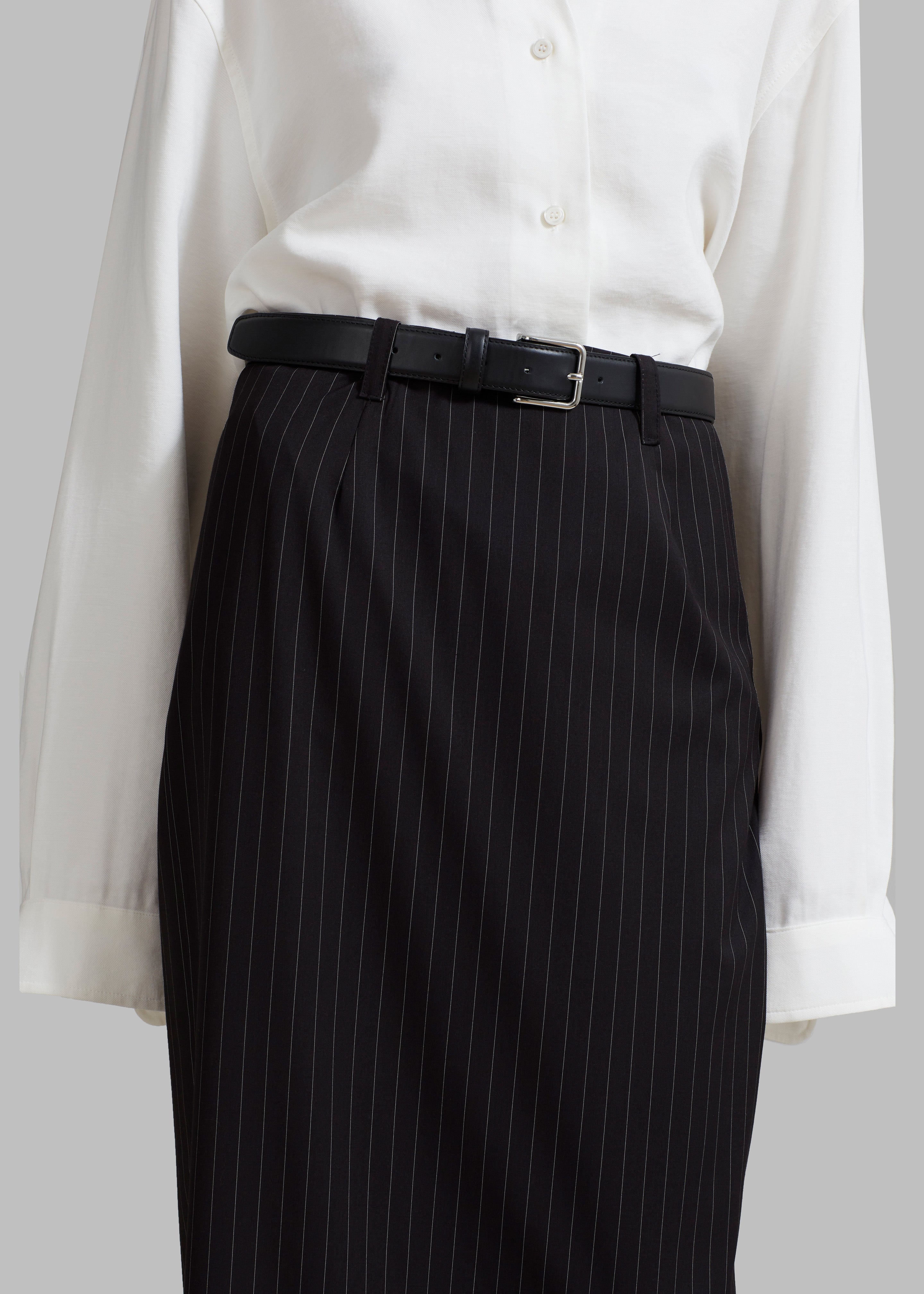 Becca Pencil Skirt - Black Pinstripe - 3