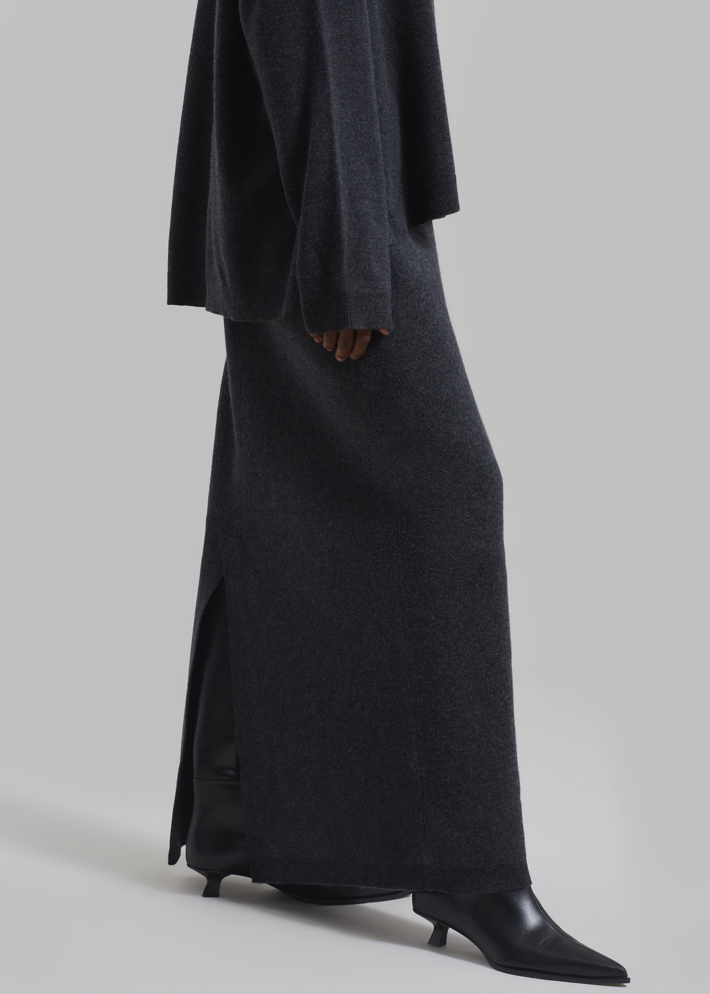 Bellamy Wool Skirt - Charcoal - 2