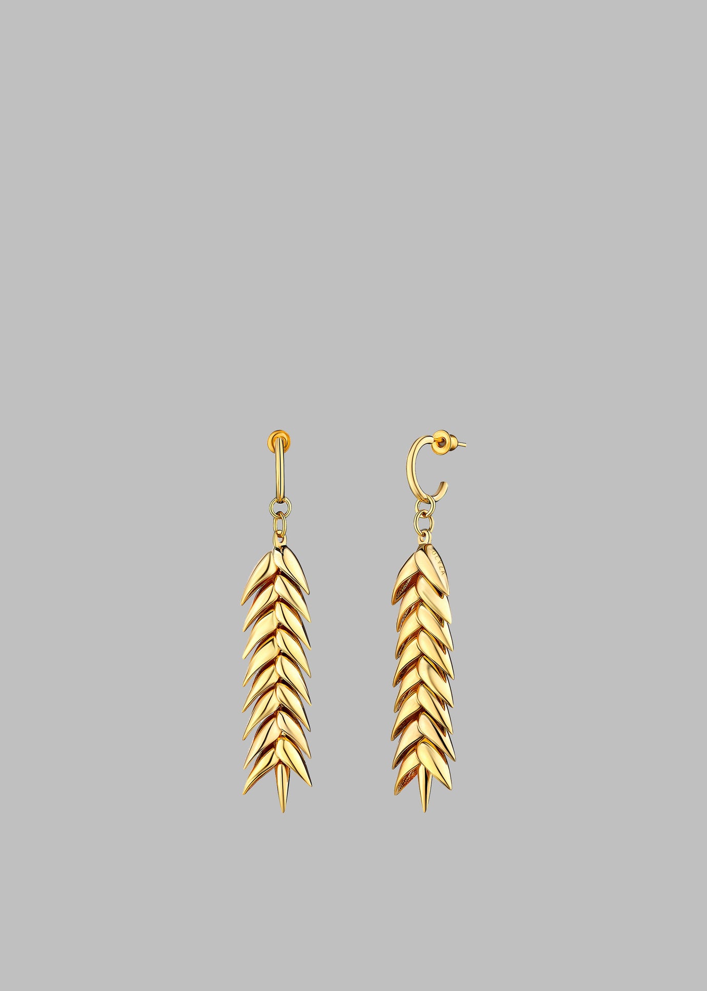 Bevza Spikelet Medium Earrings - Gold - 1