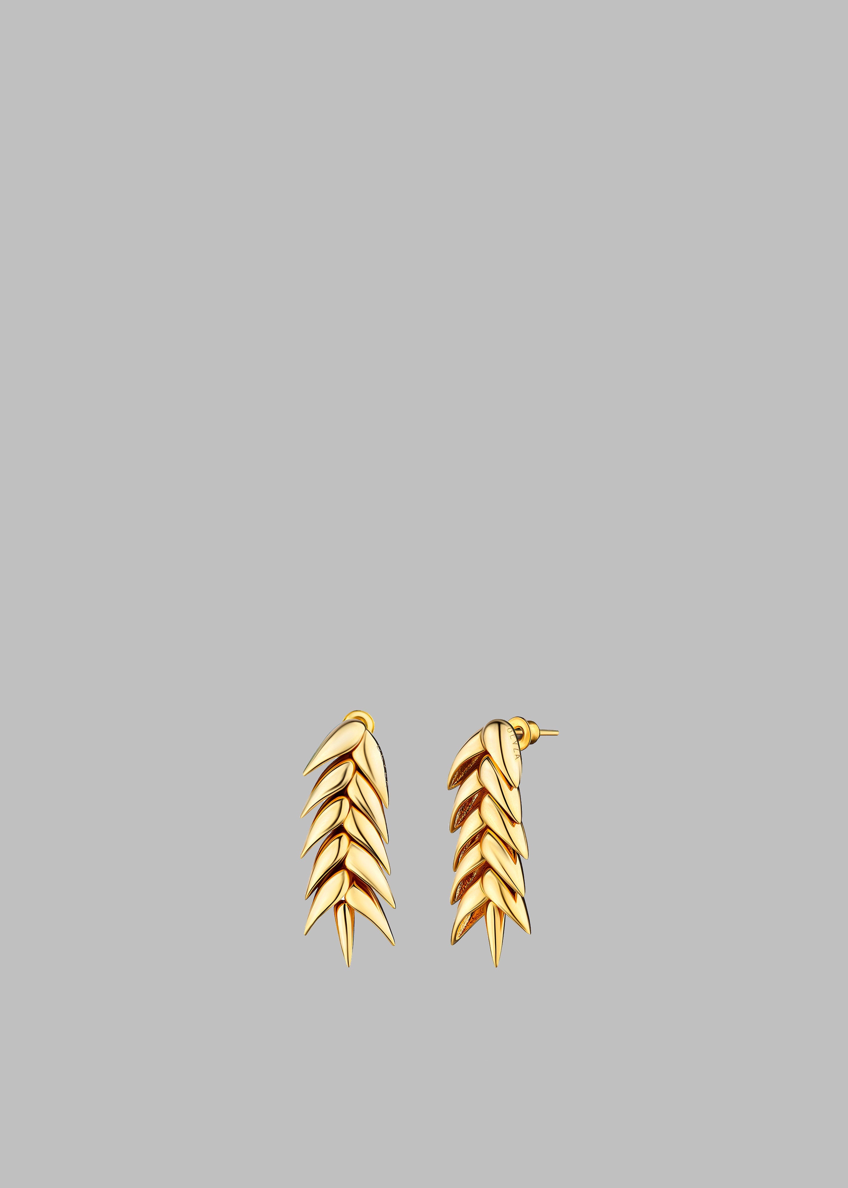 Bevza Spikelet Short Earrings - Gold - 2