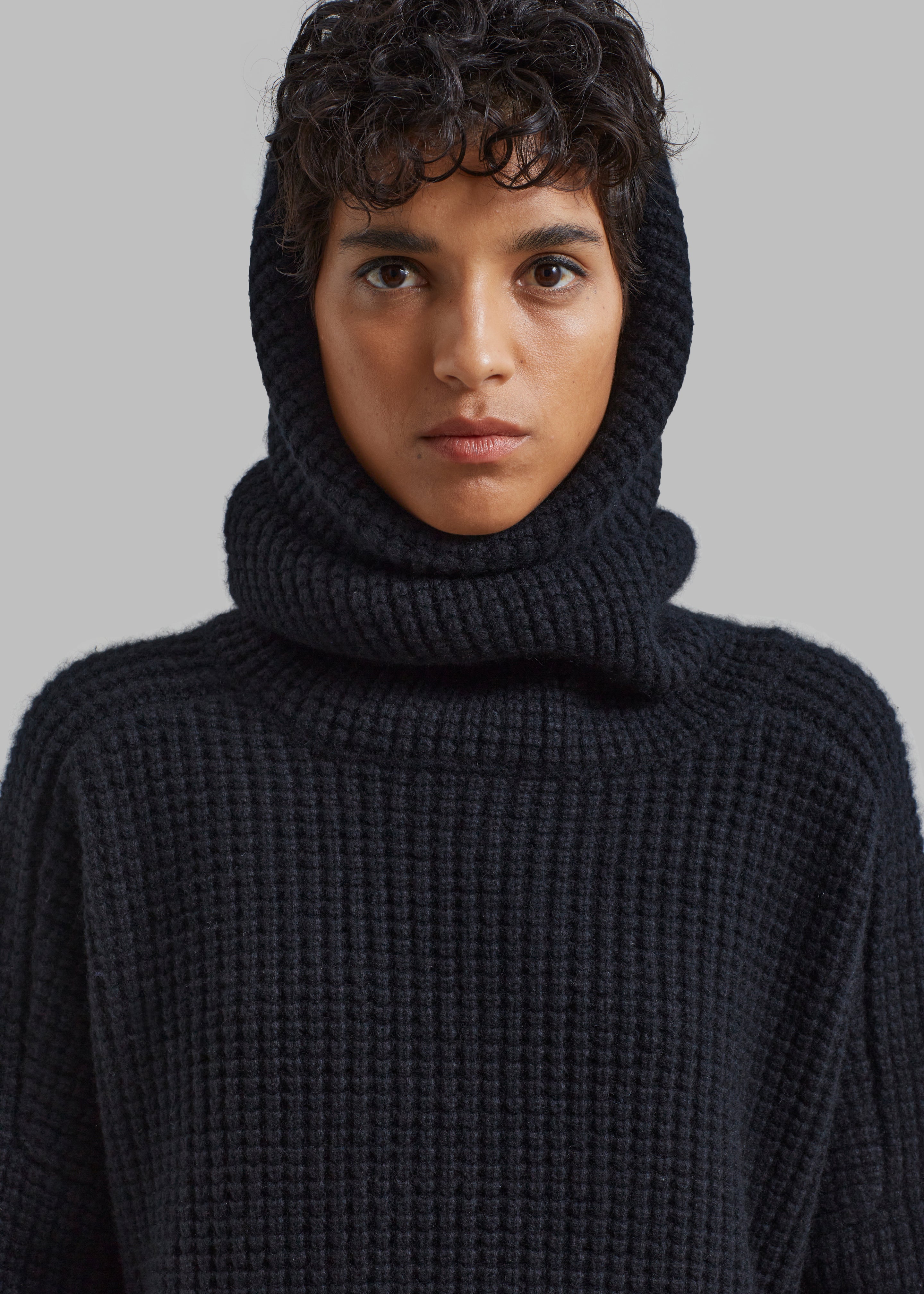 Hooded turtleneck on sale