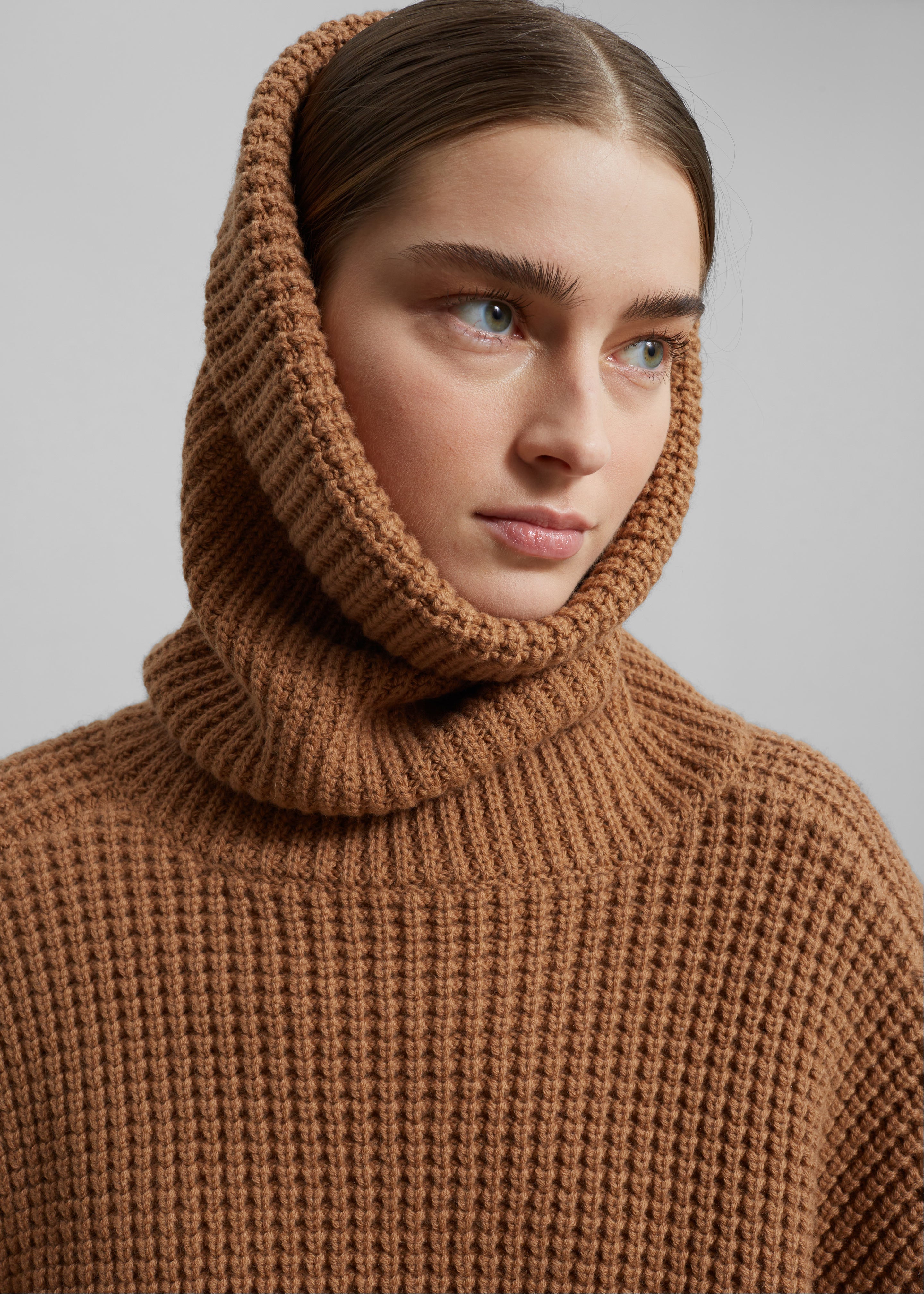 Hooded turtleneck on sale