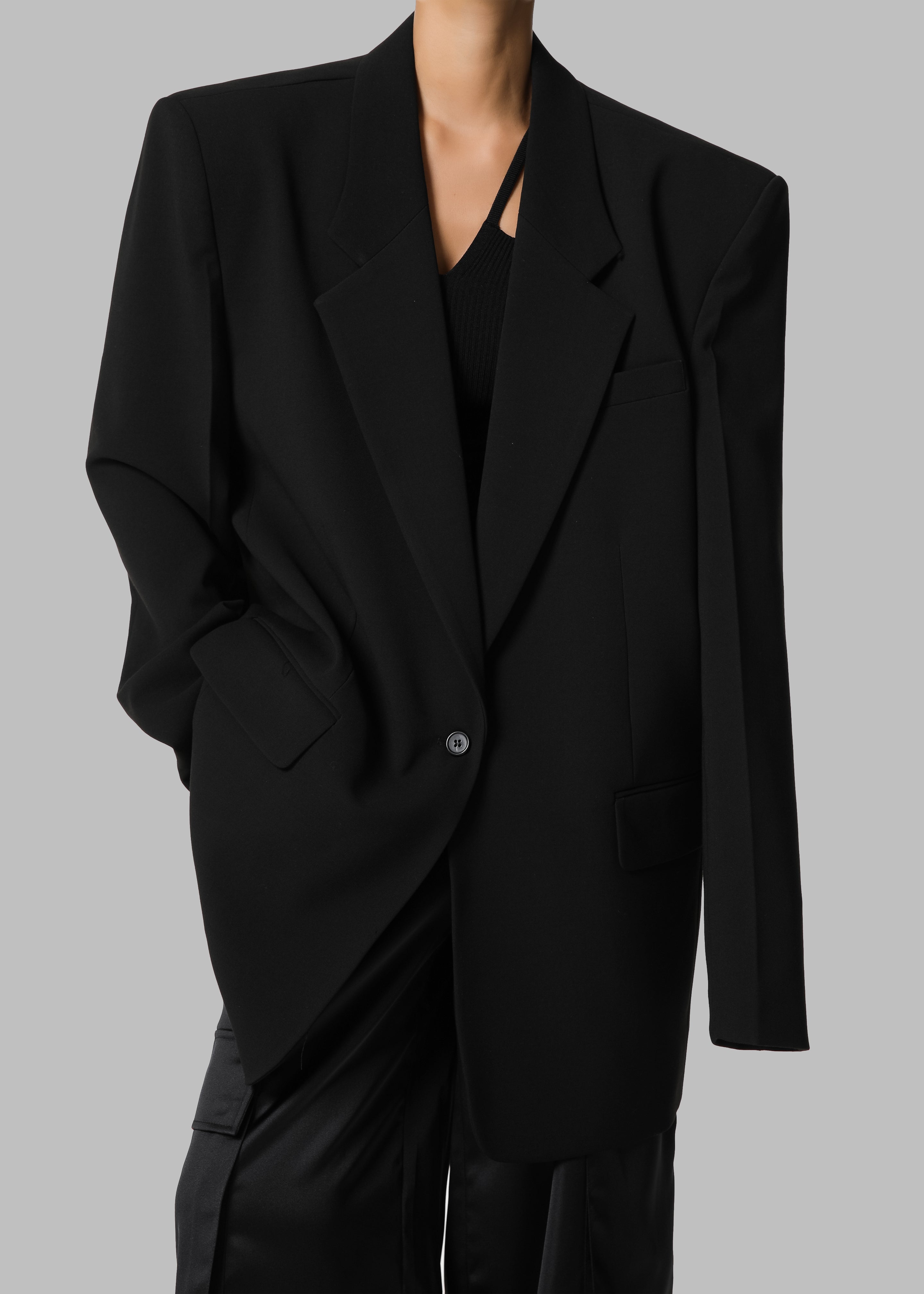 Billie Oversized Blazer - Black - 3