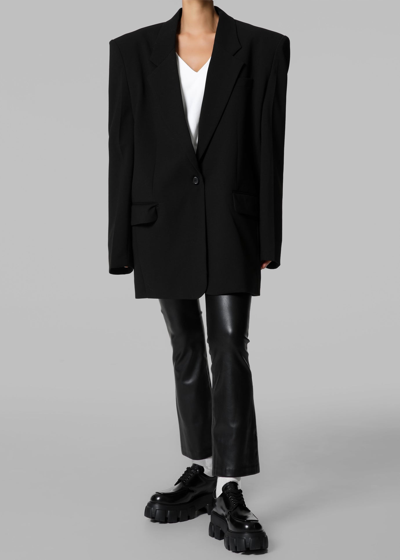 Billie Oversized Blazer - Black - 1