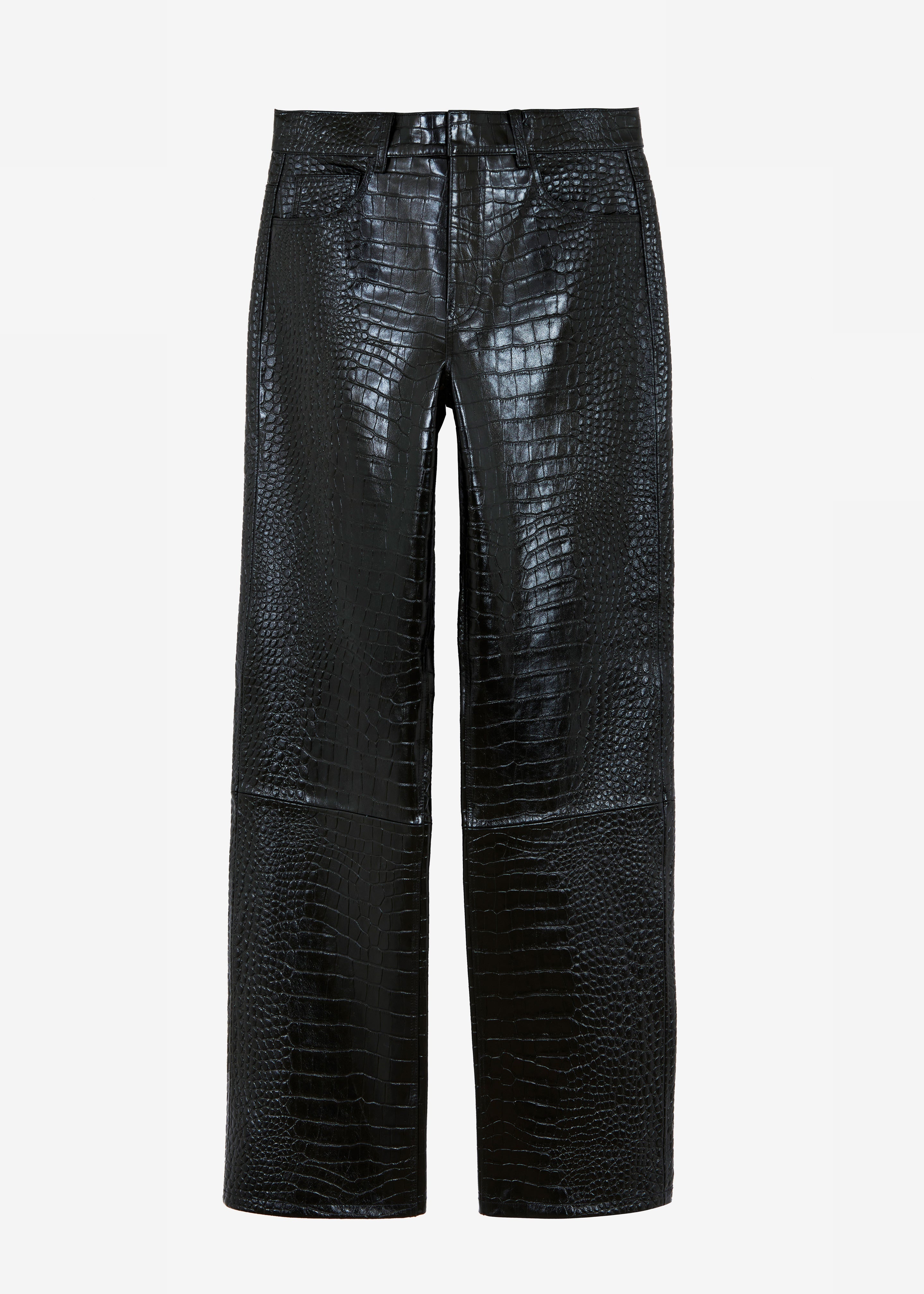 Bonnie Croc-Effect Pants - Black - 9