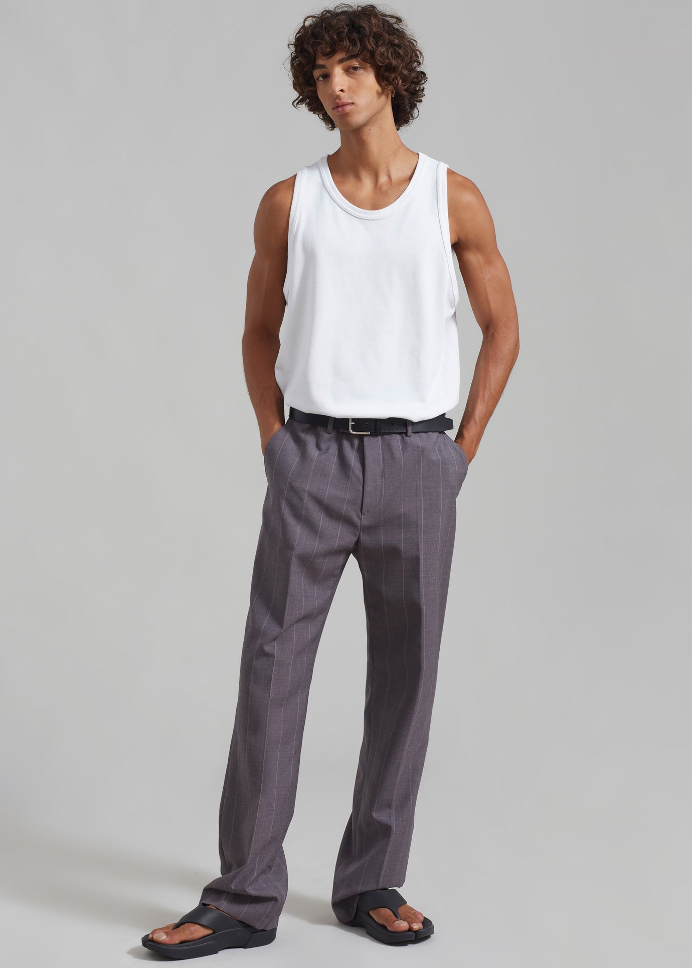 Boone Suit Pants - Grey Stripe - 1