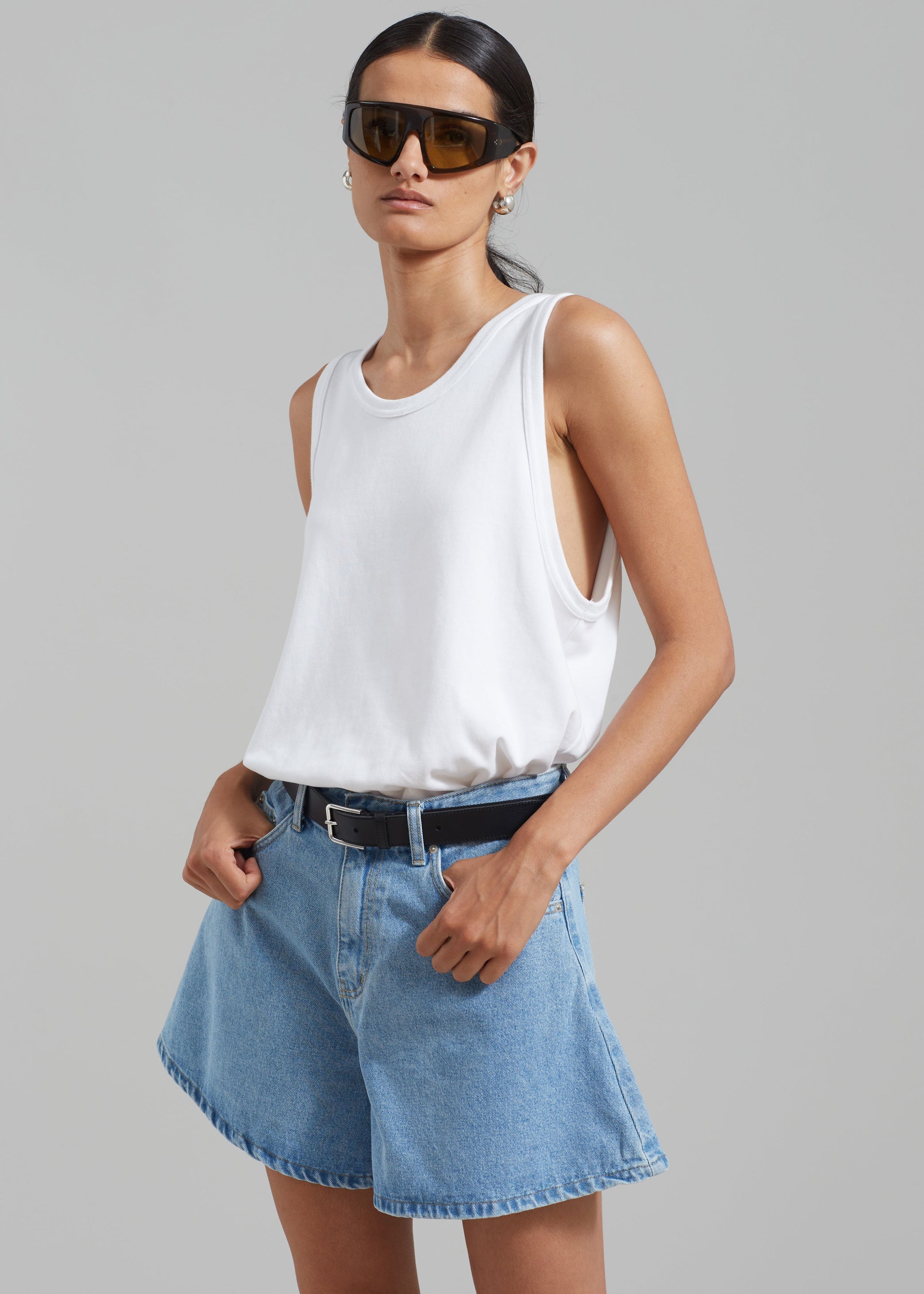 Shop the look image for Briston Boxy Tank - White