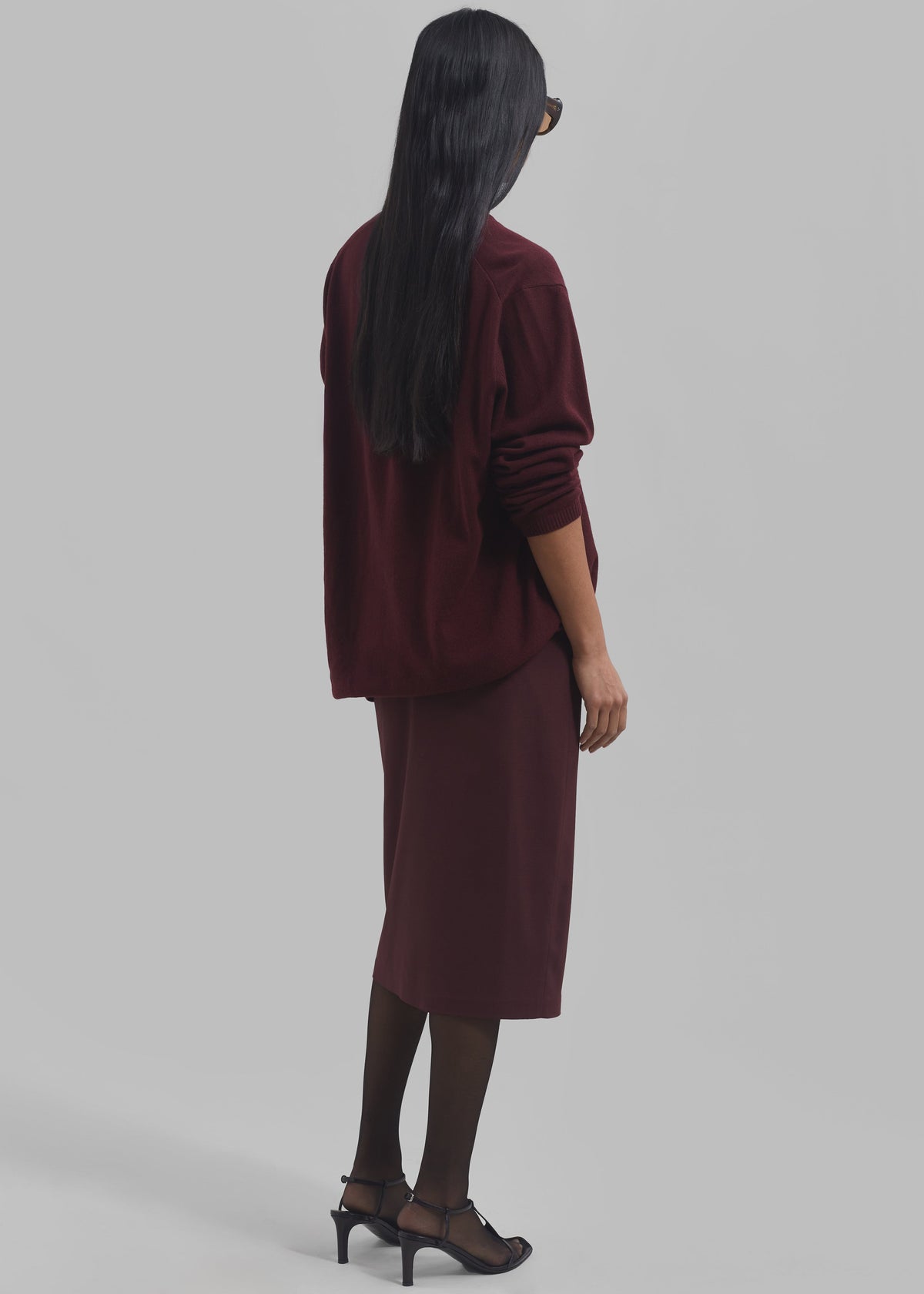 Brooklyn Midi Skirt - Burgundy - 9