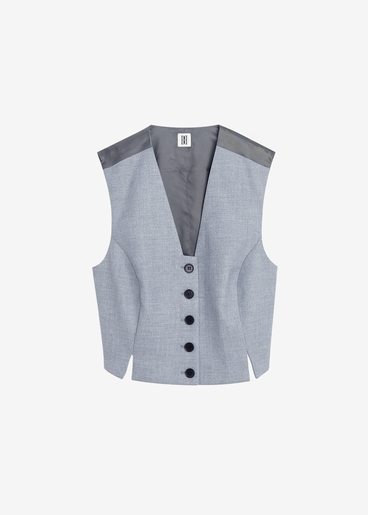 By Malene Birger Bettas Waistcoat - Grey Melange - 7