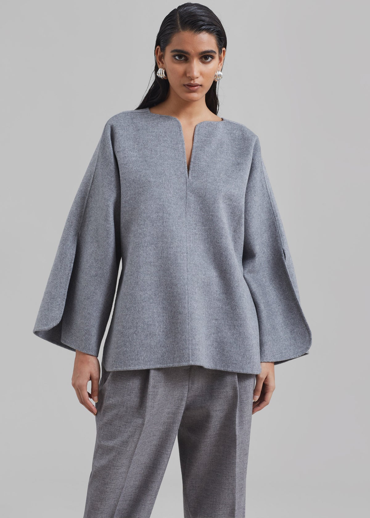 By Malene Birger Calias Blouse - Grey Melange - 5