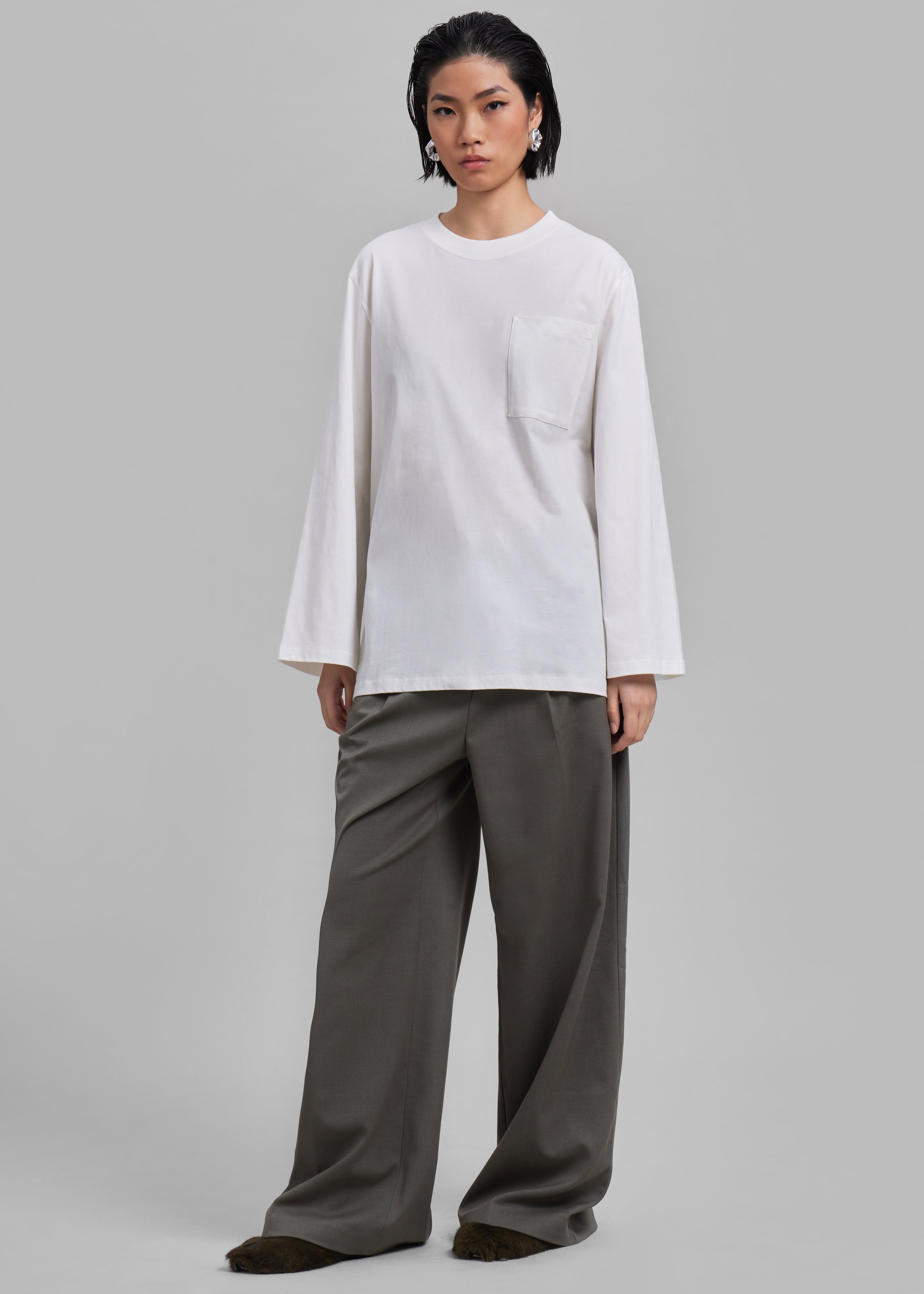 By Malene Birger Fayeh Oversized Long Sleeve Shirt - Soft White - 5