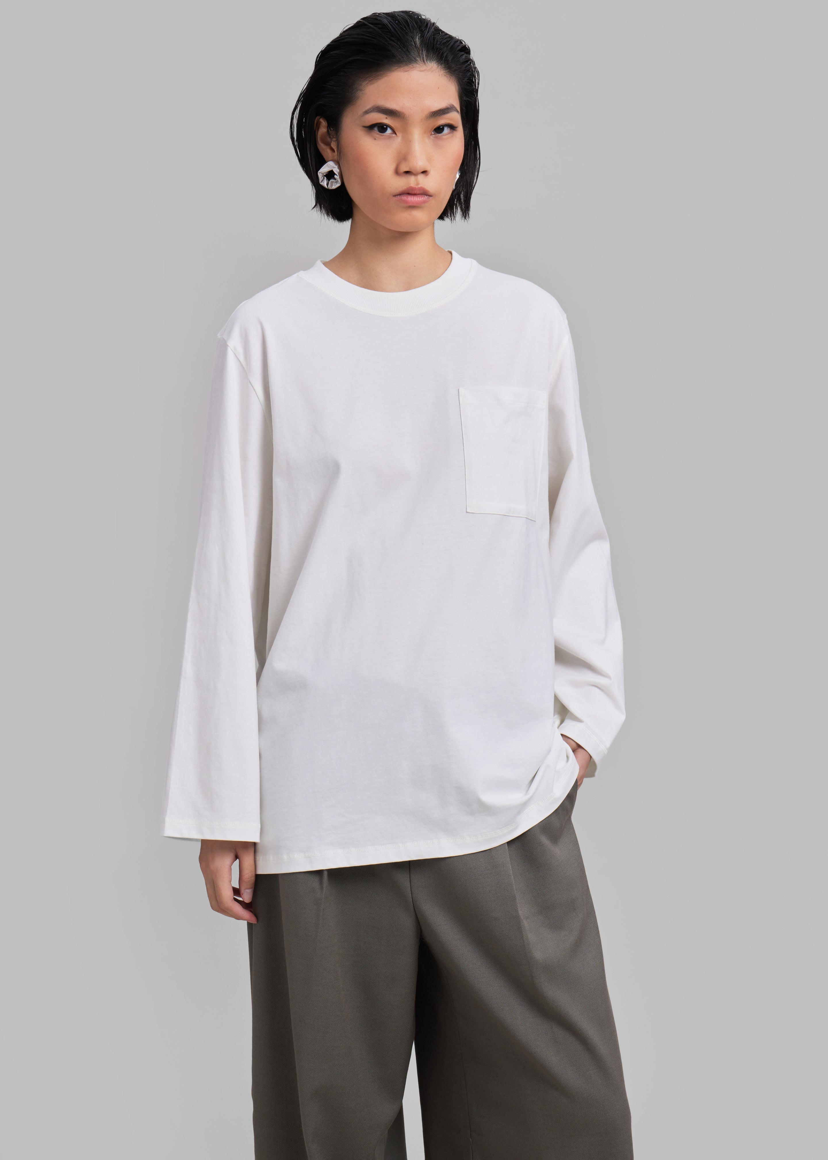 By Malene Birger Fayeh Oversized Long Sleeve Shirt - Soft White - 4