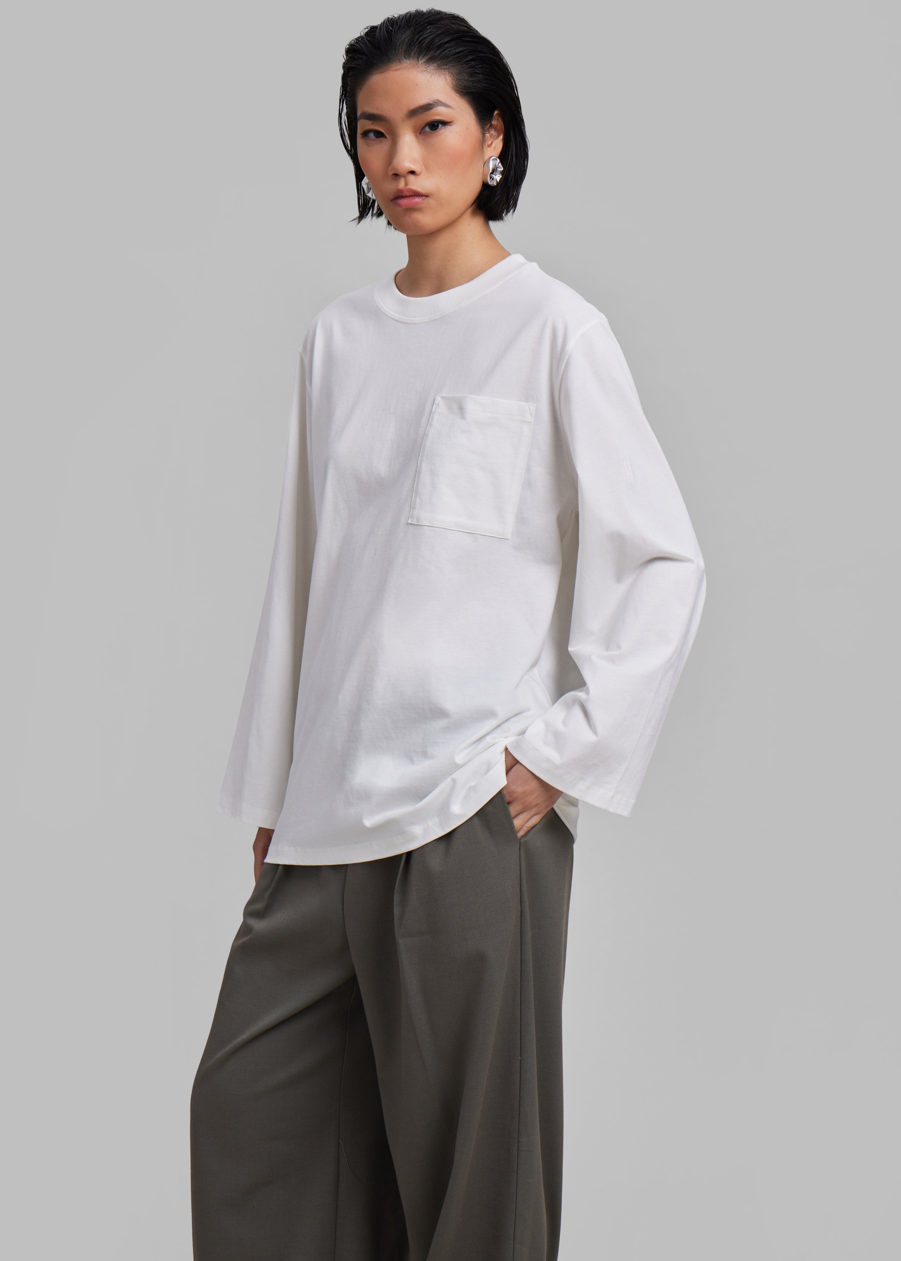 By Malene Birger Fayeh Oversized Long Sleeve Shirt - Soft White - 2