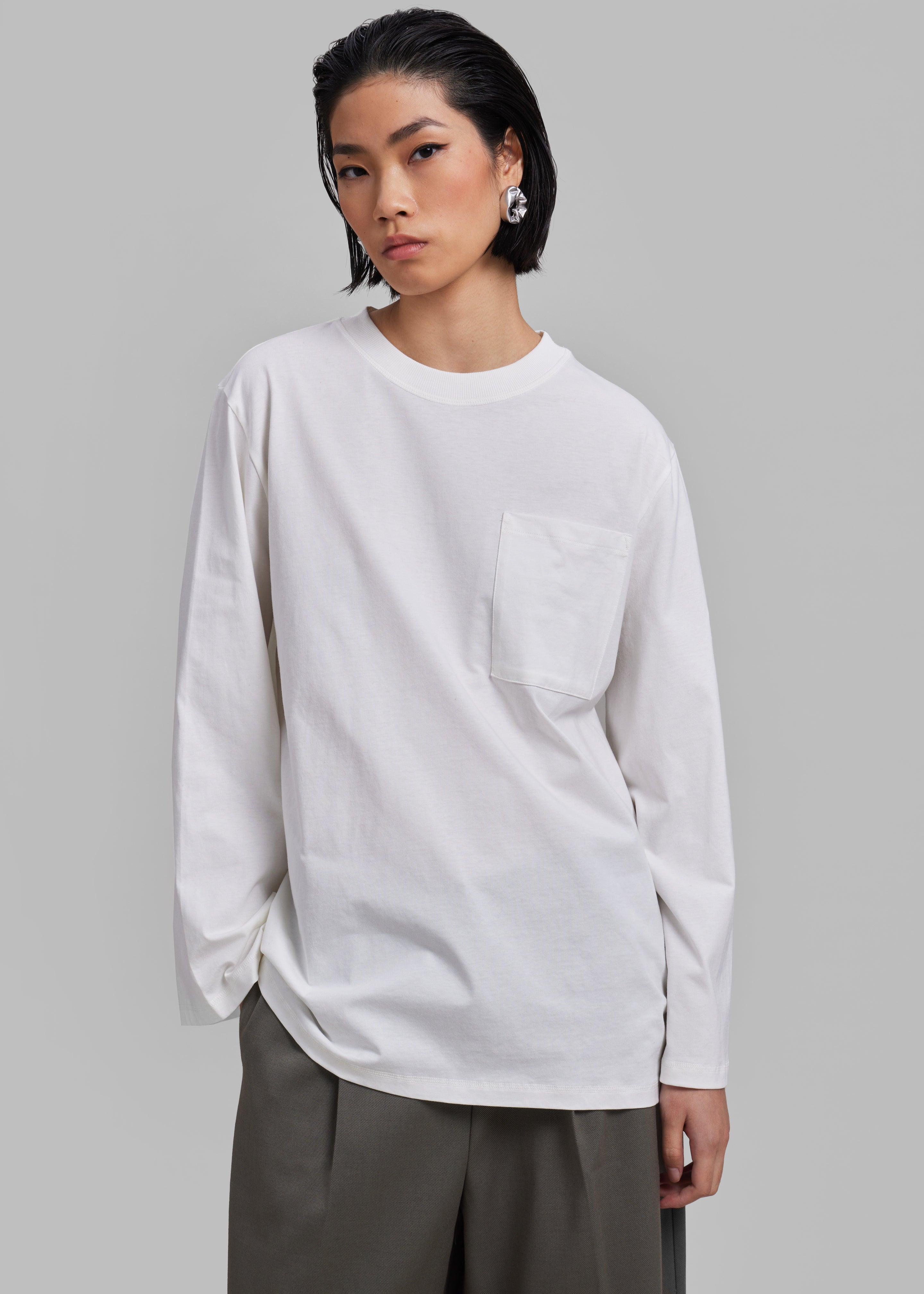 By Malene Birger Fayeh Oversized Long Sleeve Shirt - Soft White - 6