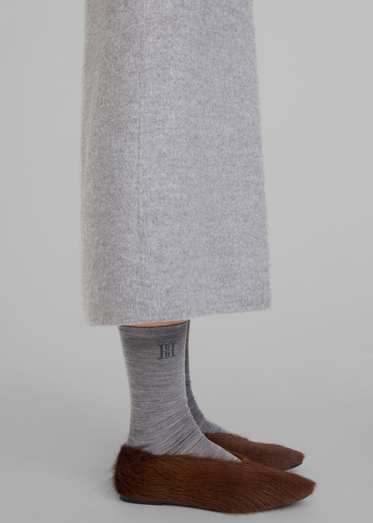 By Malene Birger Leiann Socks - Grey Melange - 2