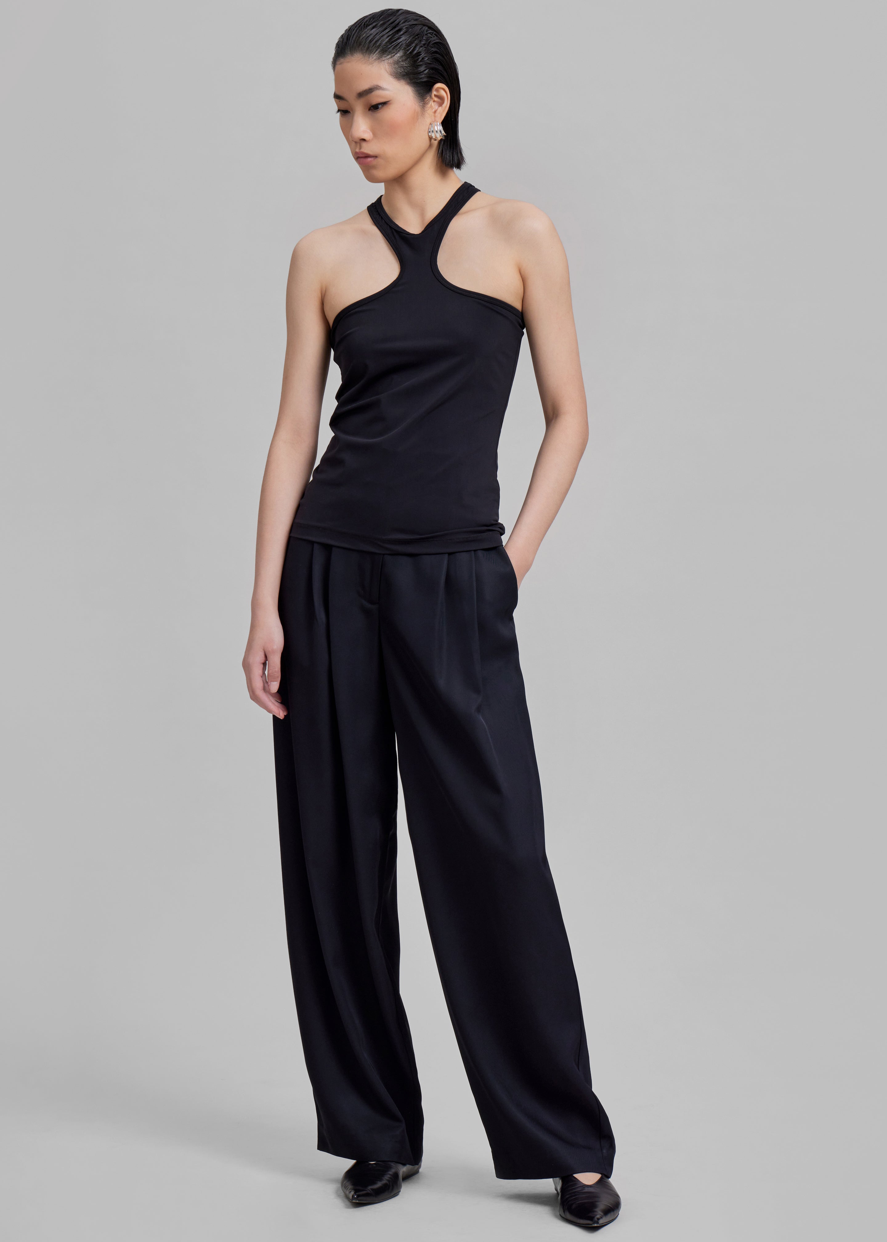 By Malene Birger Piscali Mid-Rise Pants - Black - 3