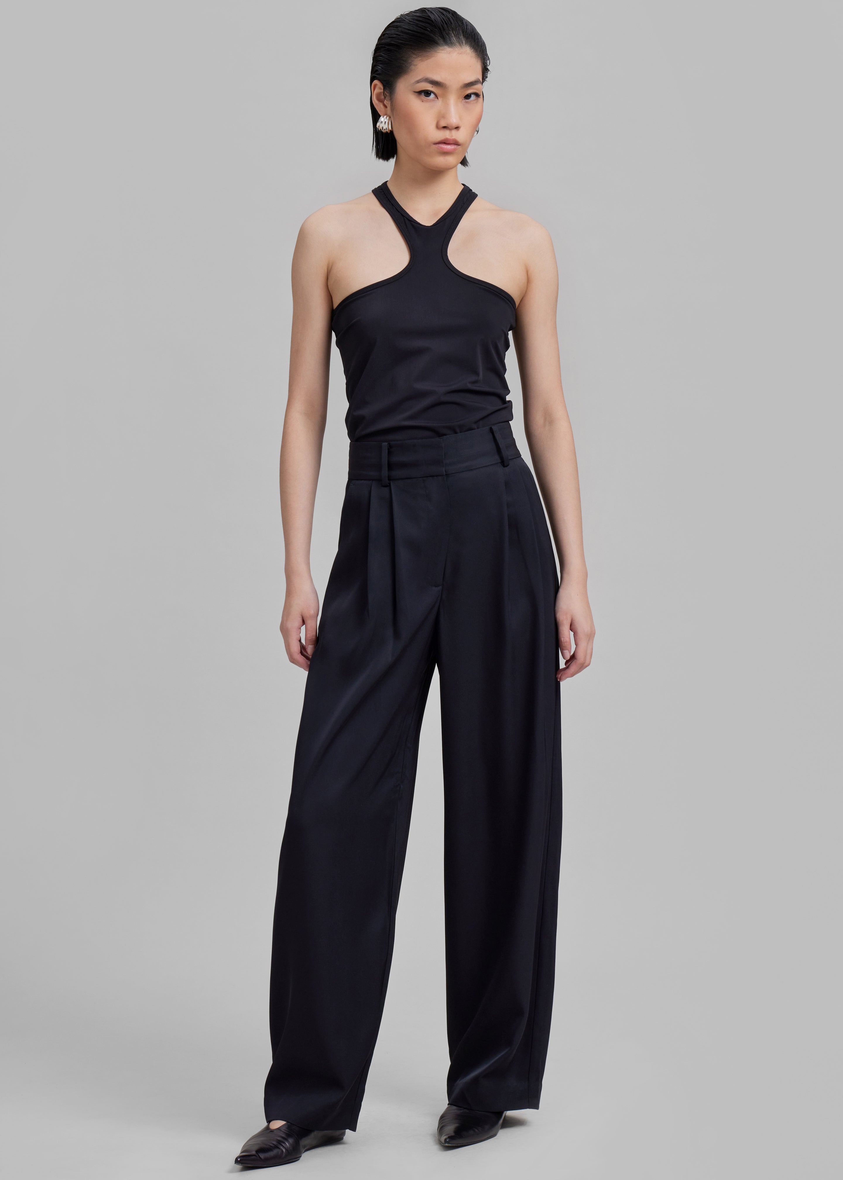 By Malene Birger Piscali Mid-Rise Pants - Black - 4