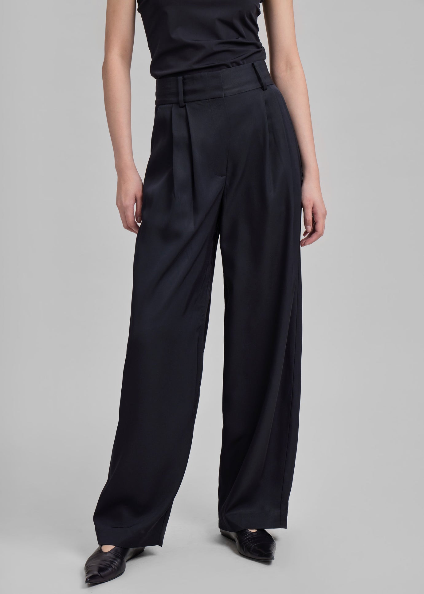 By Malene Birger Piscali Mid-Rise Pants - Black - 1