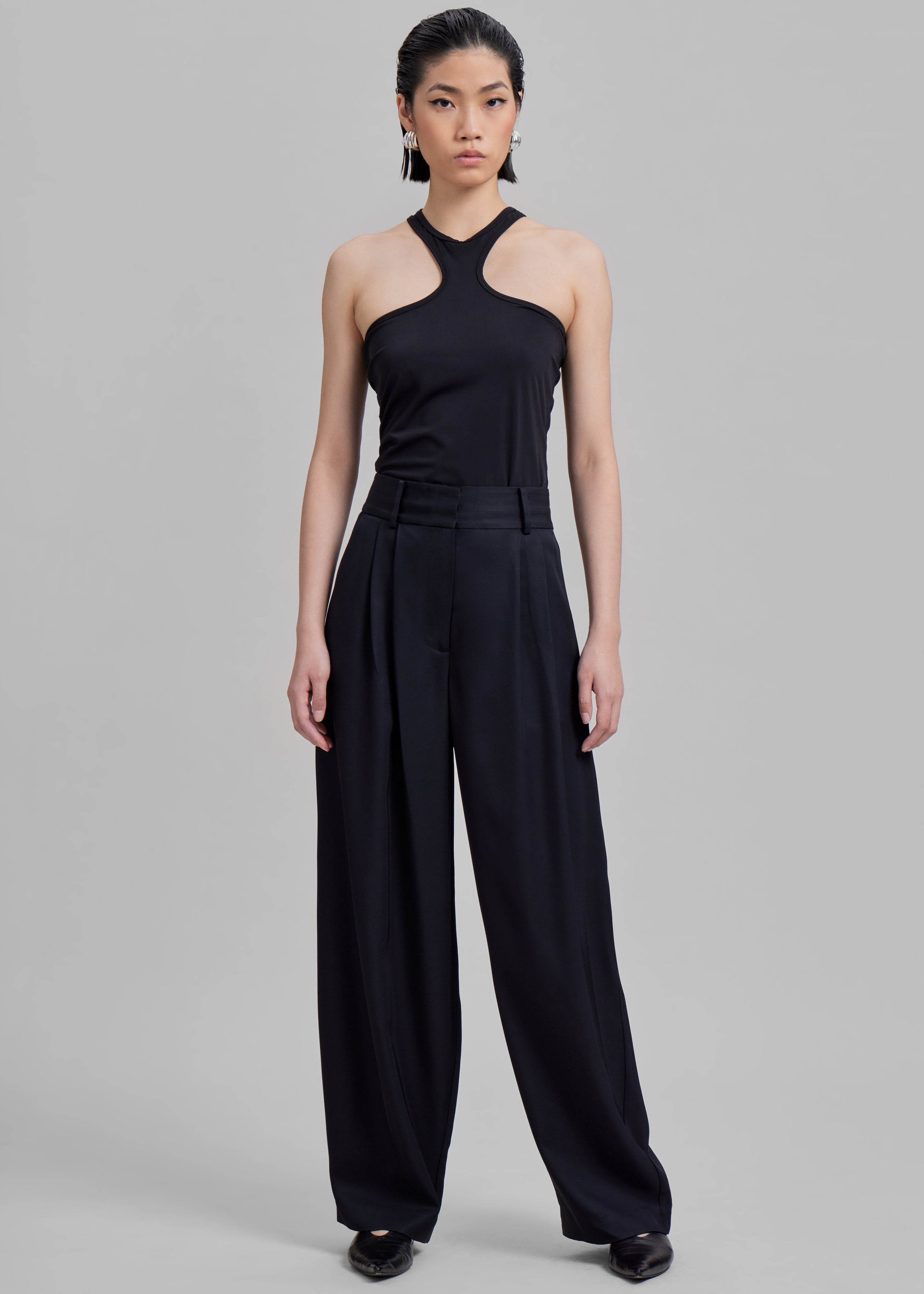 By Malene Birger Piscali Mid-Rise Pants - Black - 1