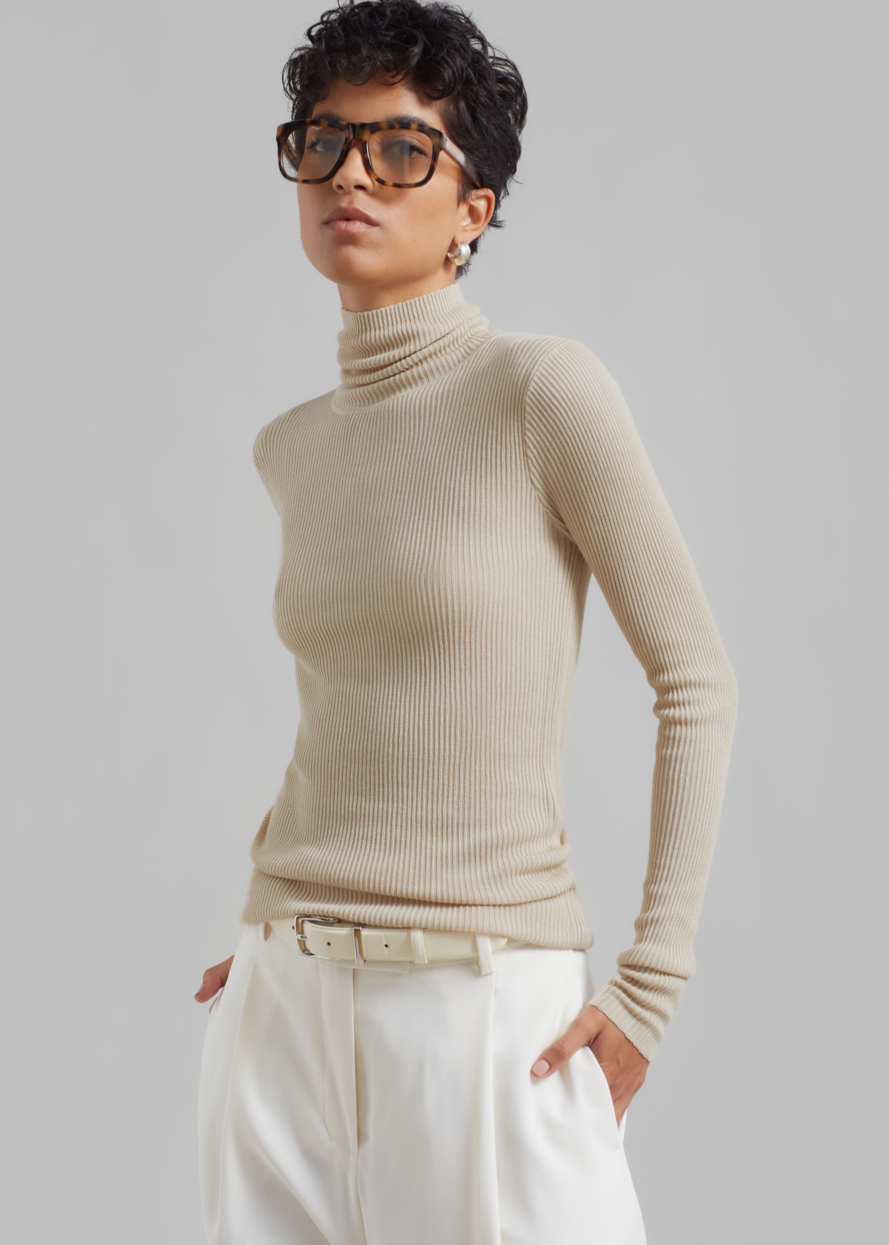 By Malene Birger Ronella Turtleneck - Wood - 3