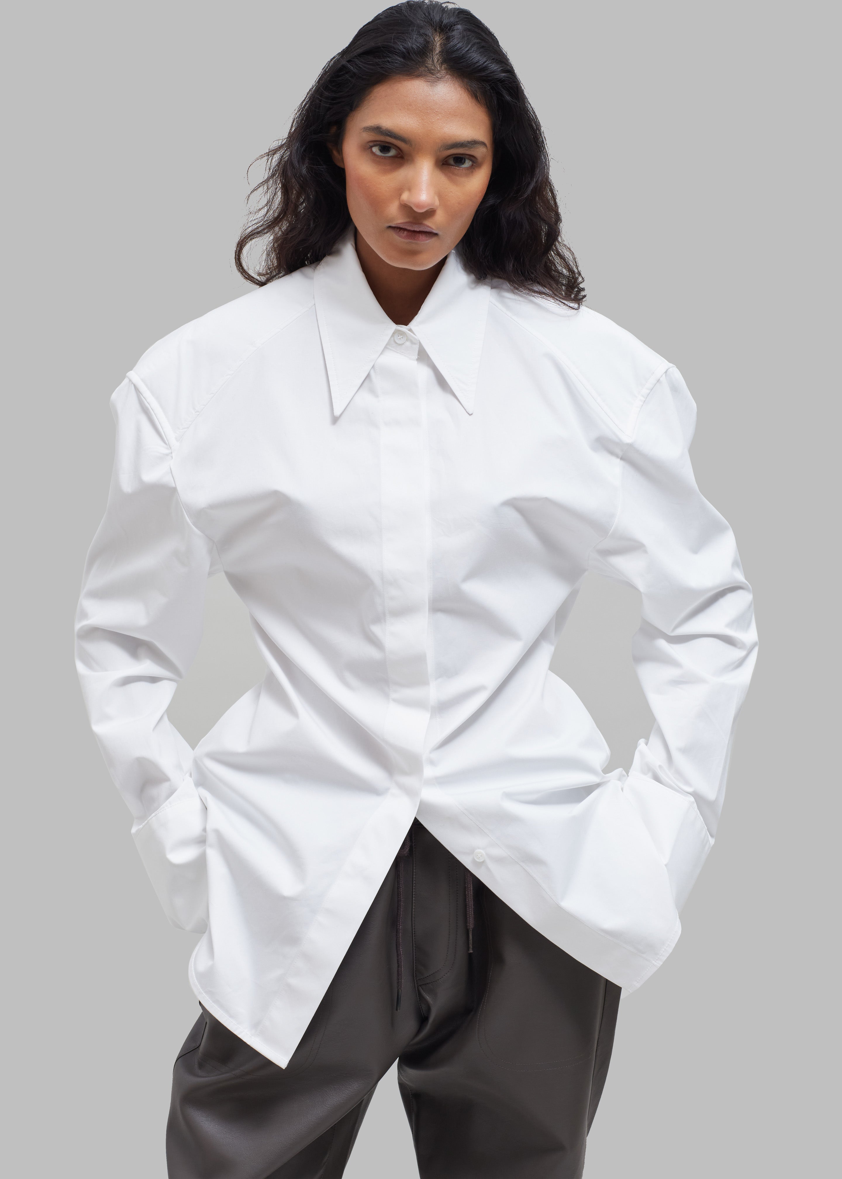 Bec Padded Shirt - White - 4