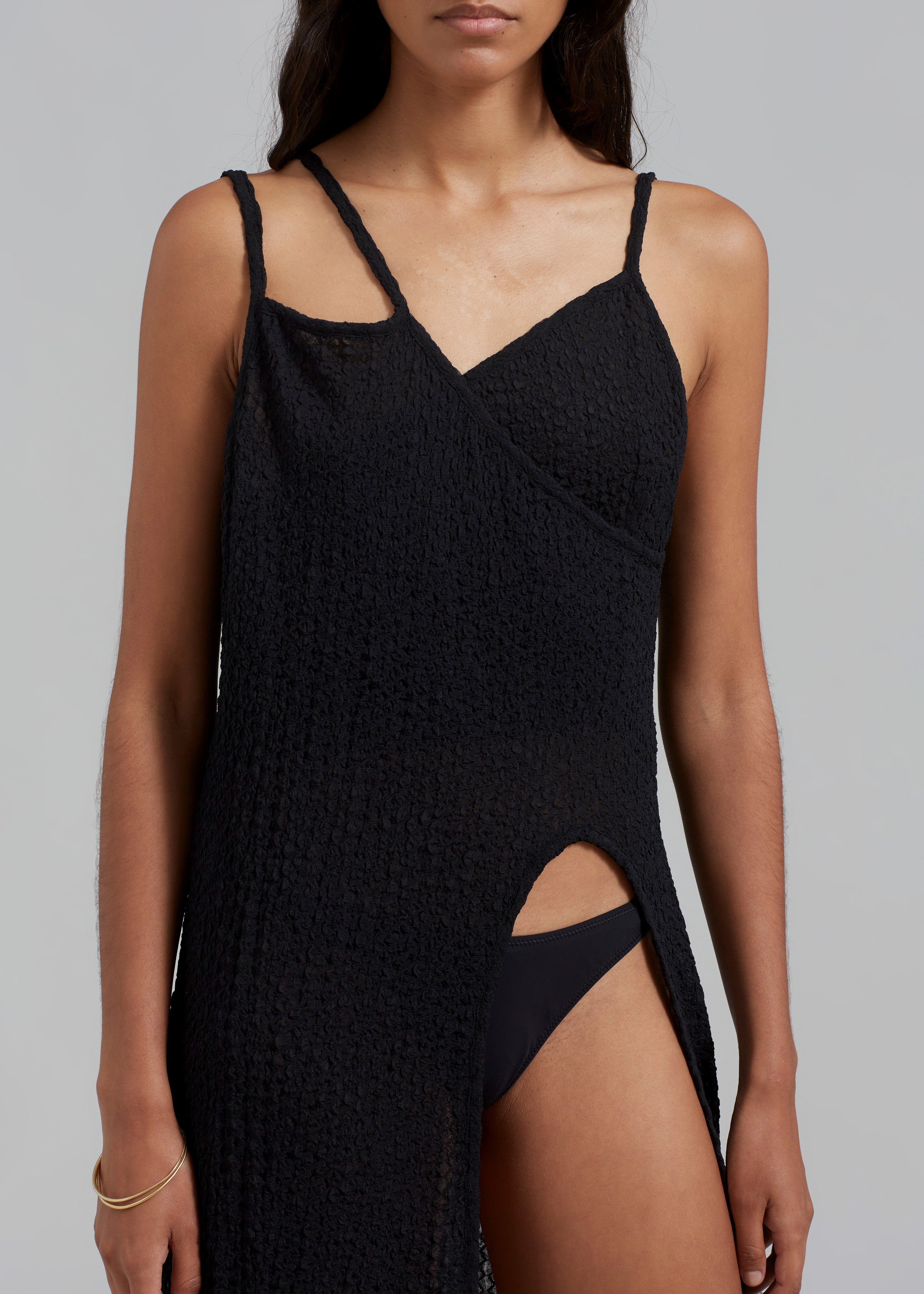 Cali Crochet Dress - Black - 5