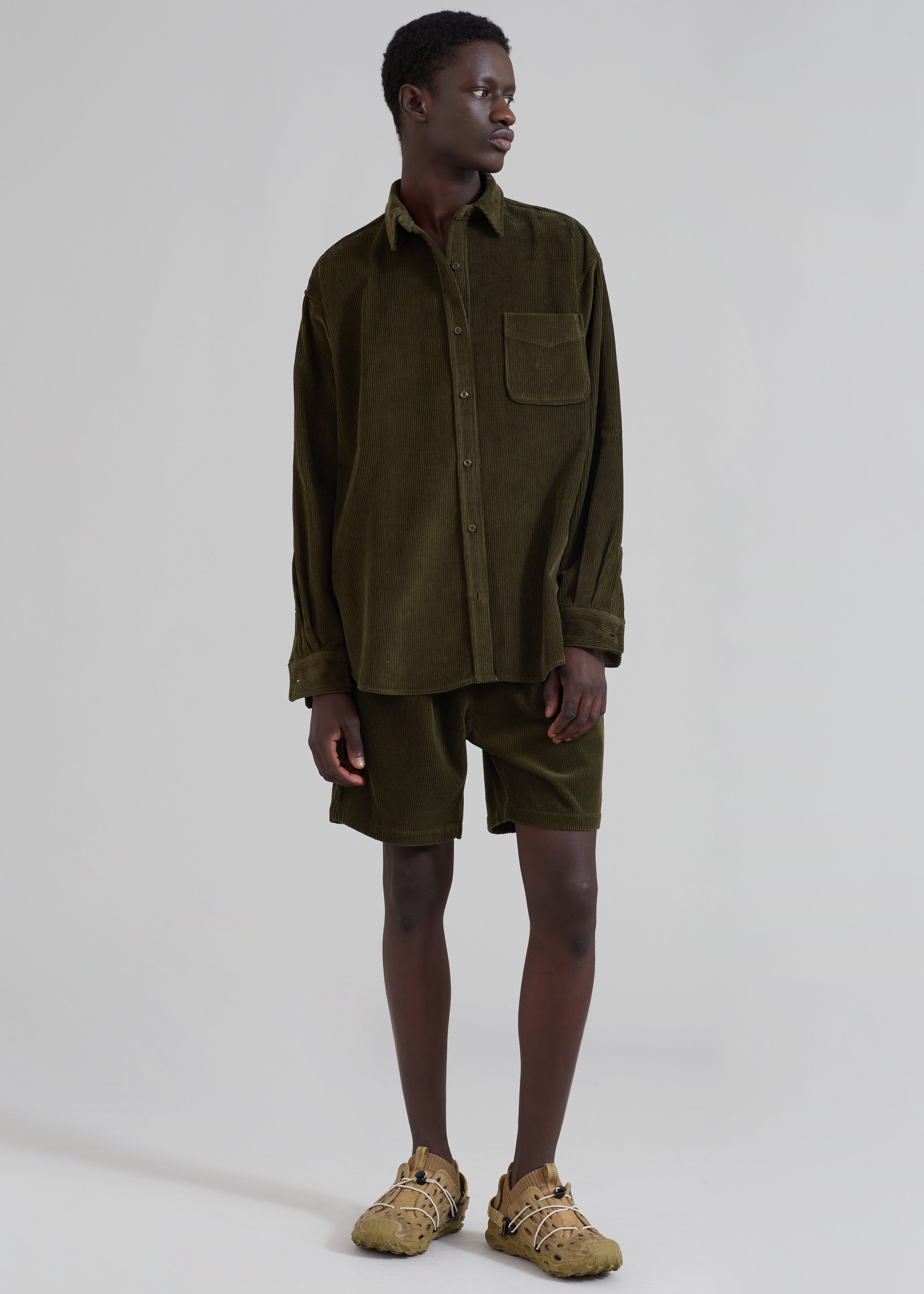 Camden Corduroy Shorts - Olive - 2