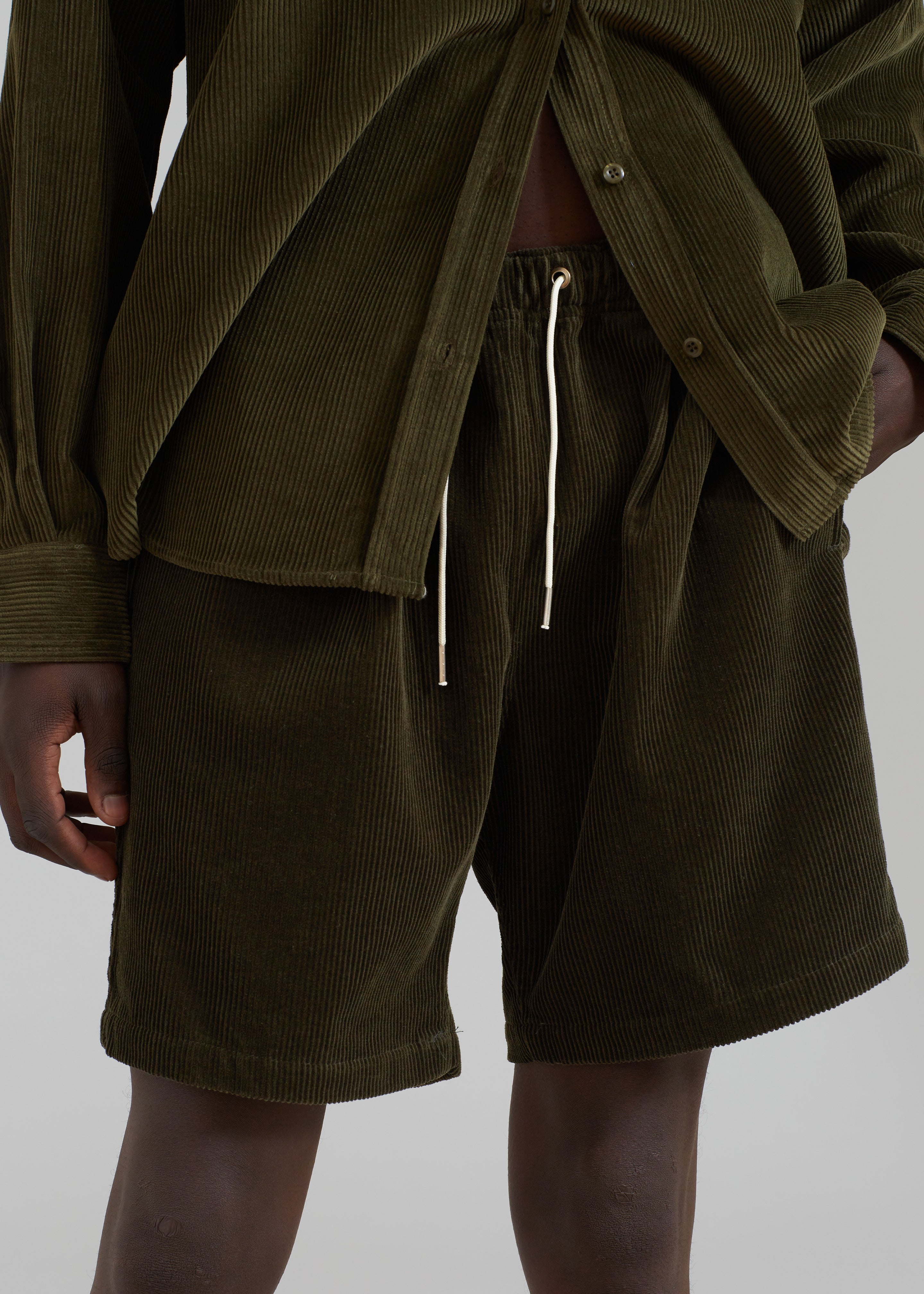 Camden Corduroy Shorts - Olive - 3