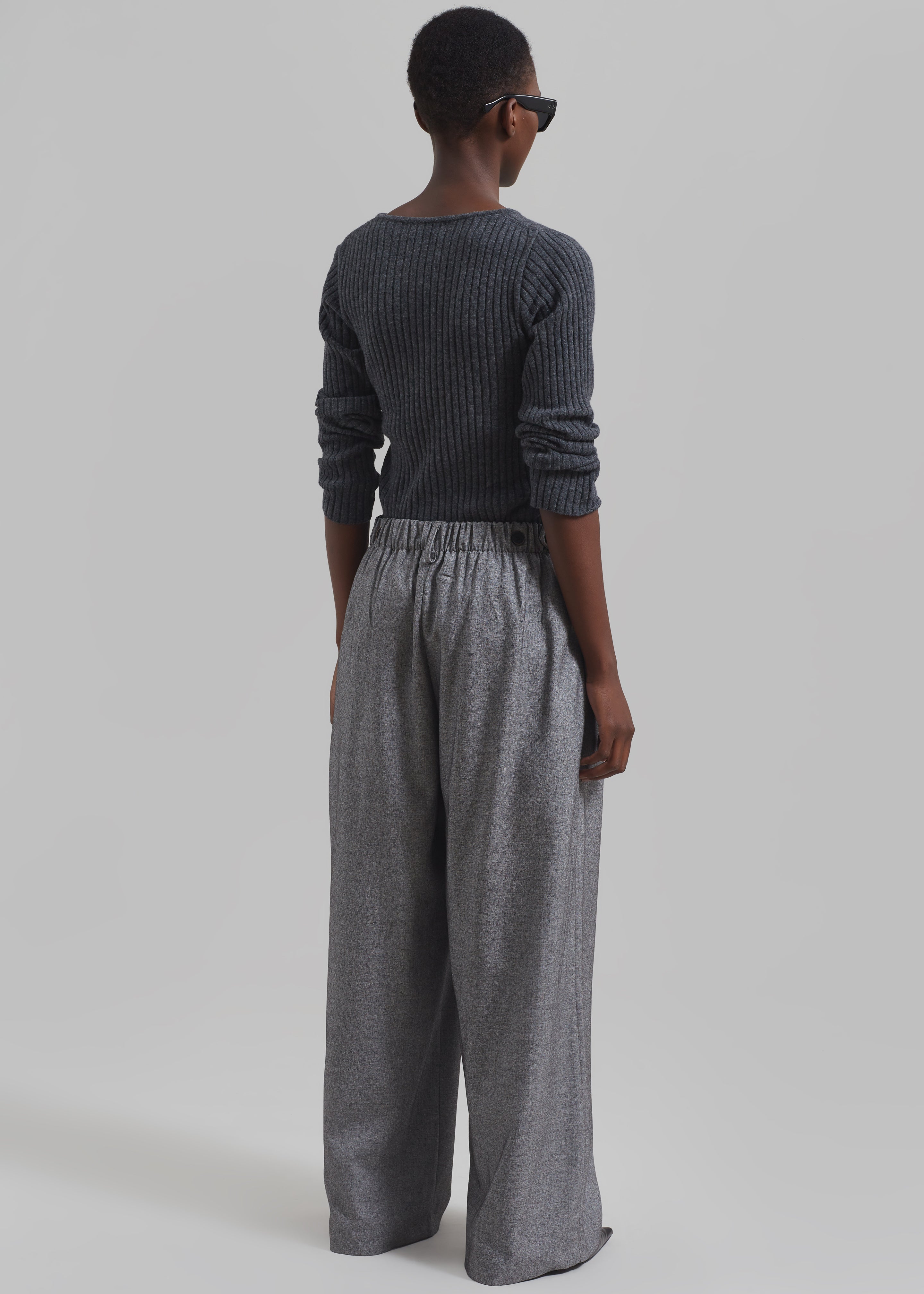 Casey Pleated Trousers - Grey - 12